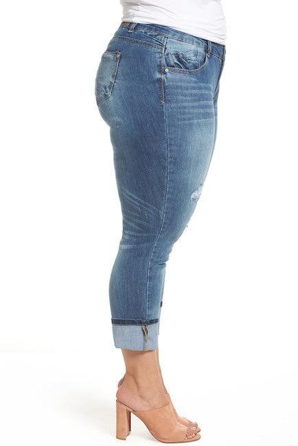 W8P1545LL   Democracy “Flex”-ellent Coolmax® Slim Straight Leg Flood Jean Product Image