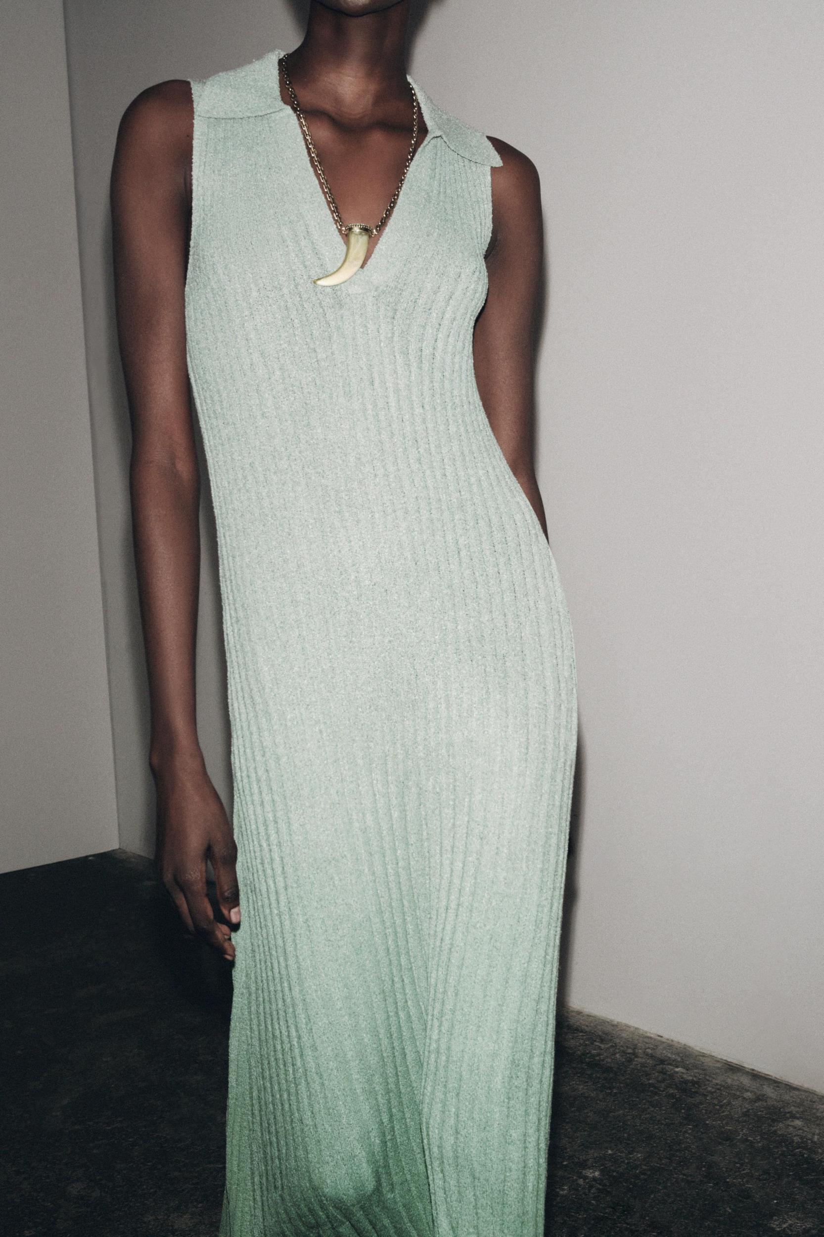 CUT-OUT KNIT MAXI DRESS Product Image