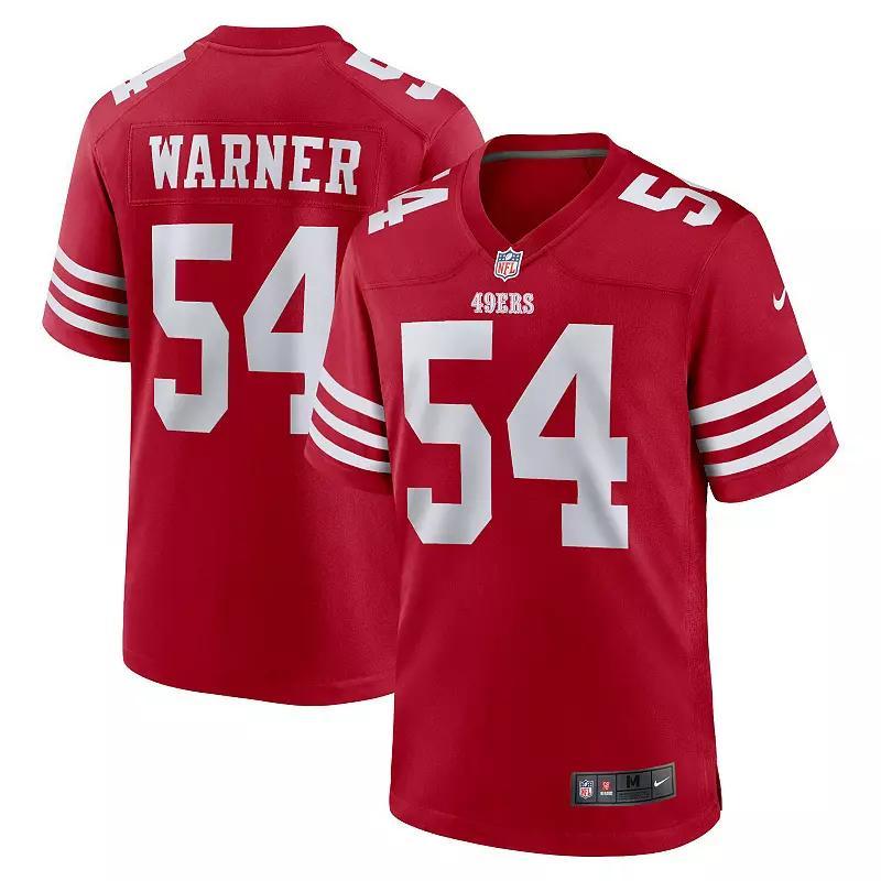 Men's Nike Fred Warner Scarlet San Francisco 49ers Player Game Jersey, Size: Small Product Image