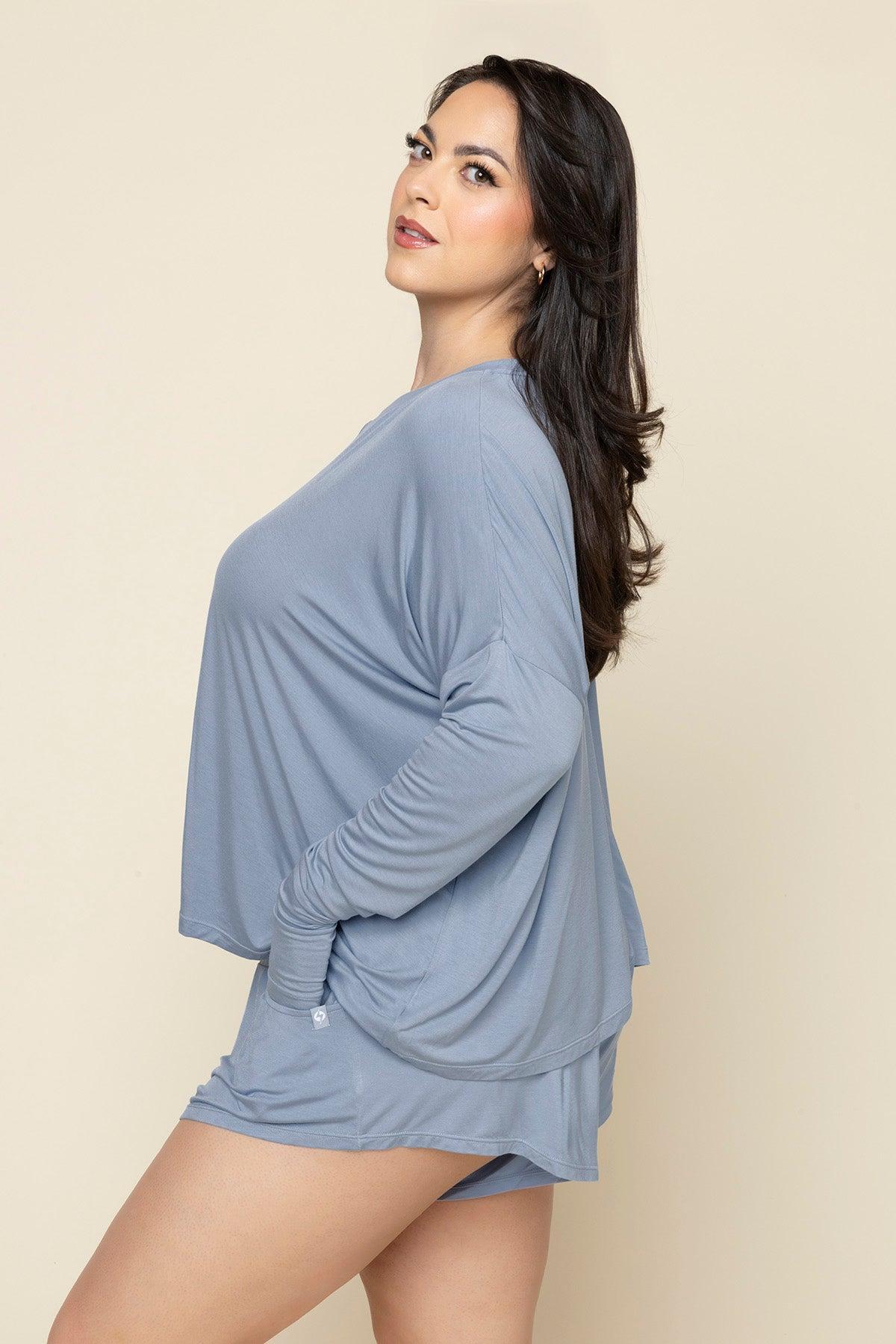 The Perfect Long Sleeve Top - Dusty Blue Product Image