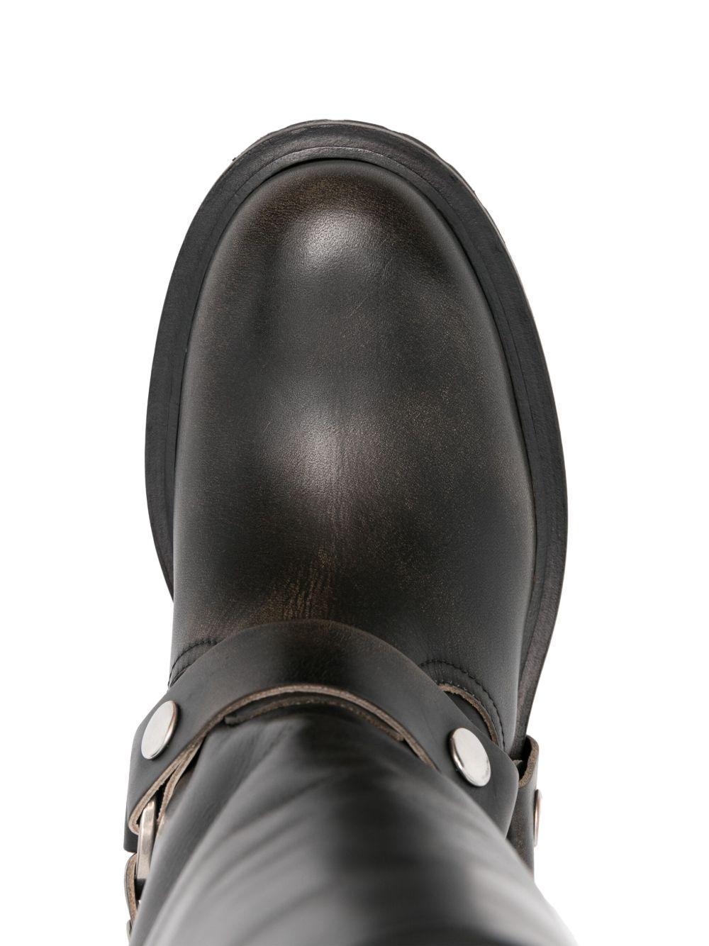 leather biker boots Product Image