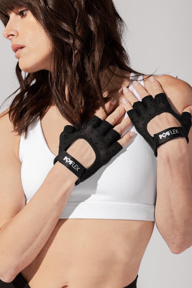 Luxe Mesh Training Gloves - Black Dot Product Image