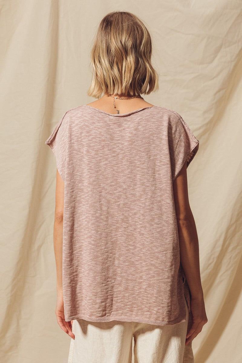 OVERSIZED TOP WITH SIDE SLITS Product Image