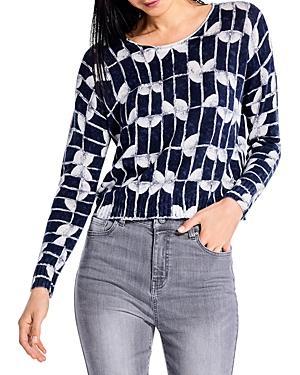 NIC+ZOE Shape Shift Sweater (Indigo Multi) Women's Clothing Product Image