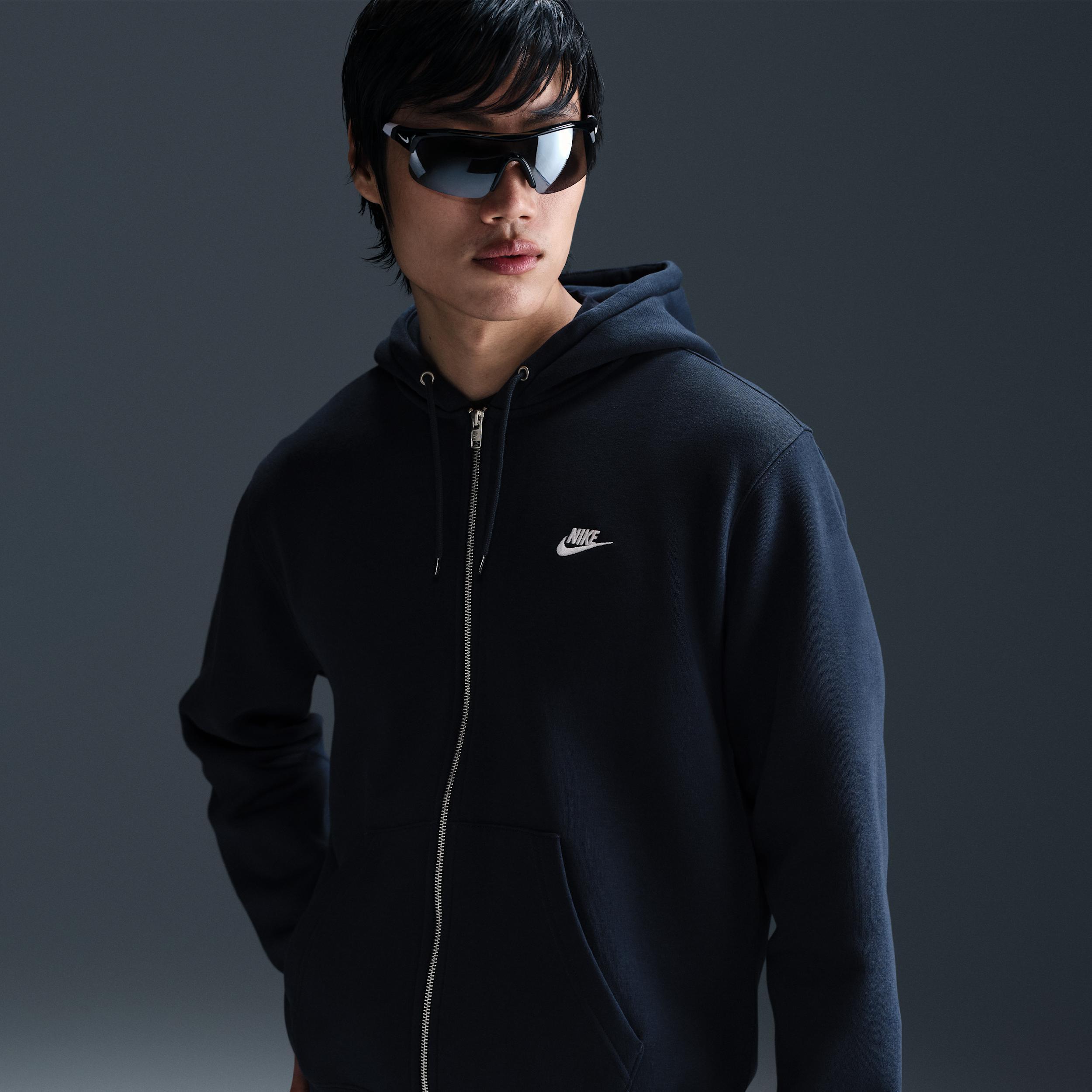 Nike Mens Club Full-Zip Fleece Hoodie | FN3861-451 Product Image