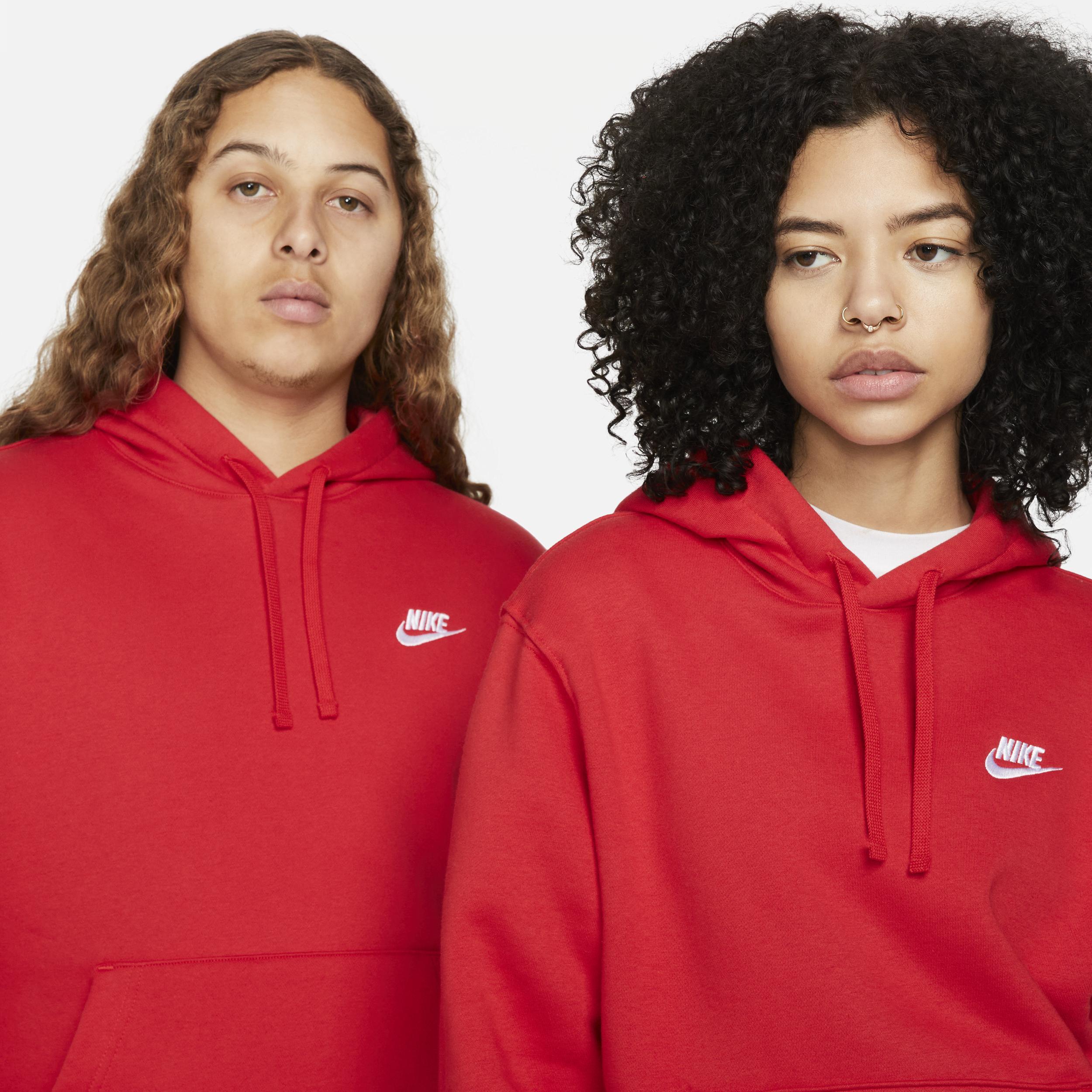 Nike Club unisex hoodie in red Product Image