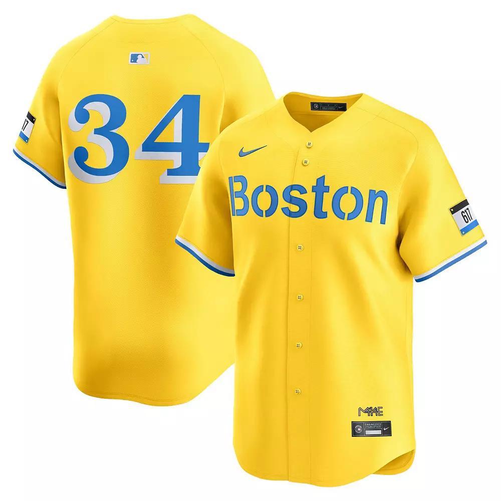 Men's Nike Trevor Story Gold Boston Red Sox City Connect Limited Player Jersey,  Product Image
