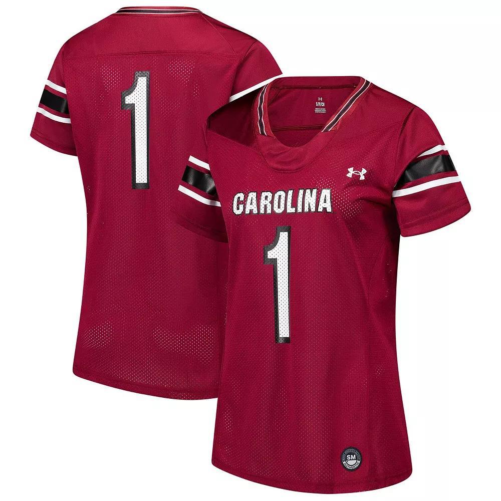 Women's Under Armour #1 Garnet South Carolina Gamecocks Replica Football Jersey,  Product Image