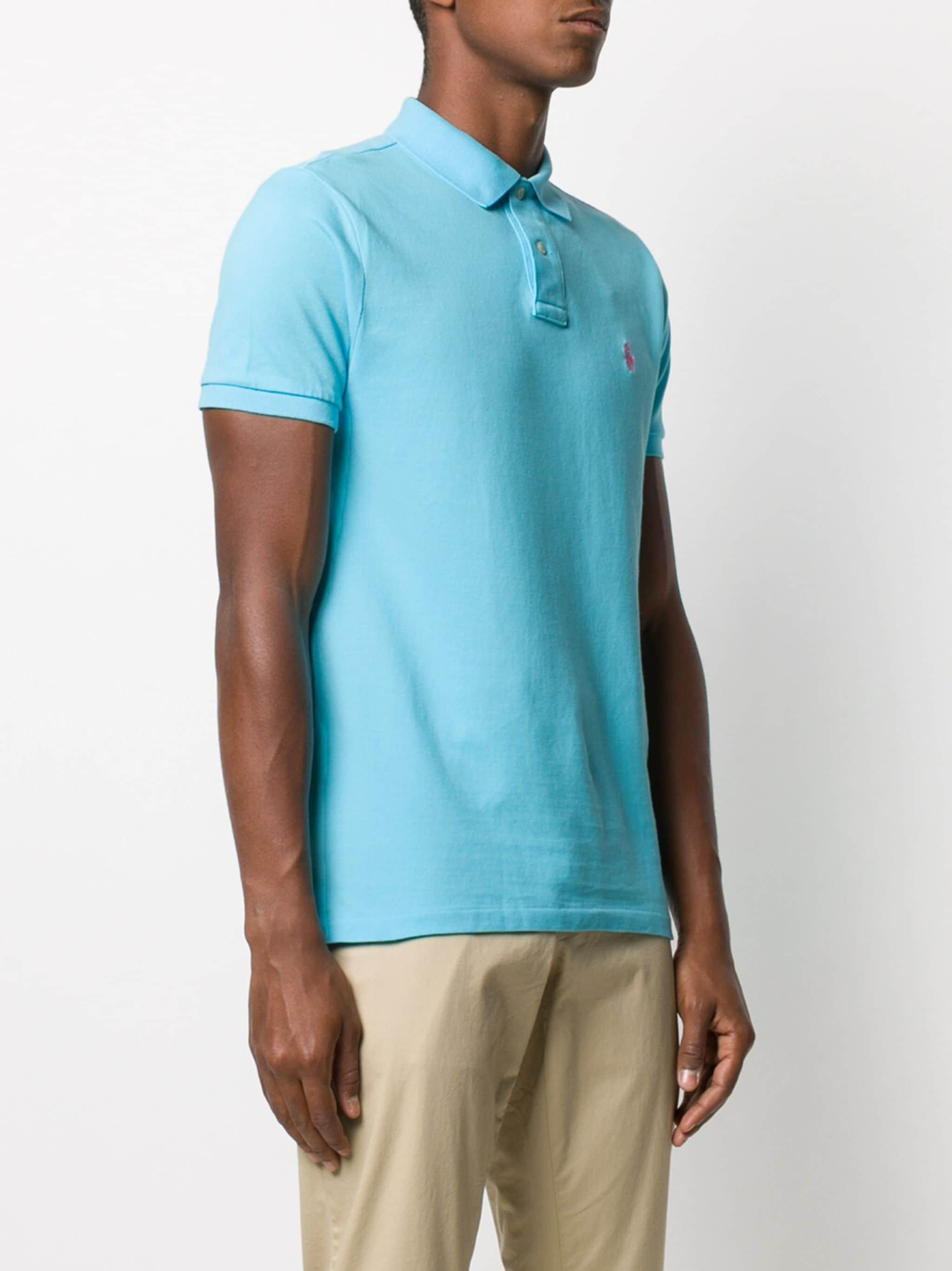 Polo Pony Polo Shirt In Turquoise Nova/c3664 Product Image