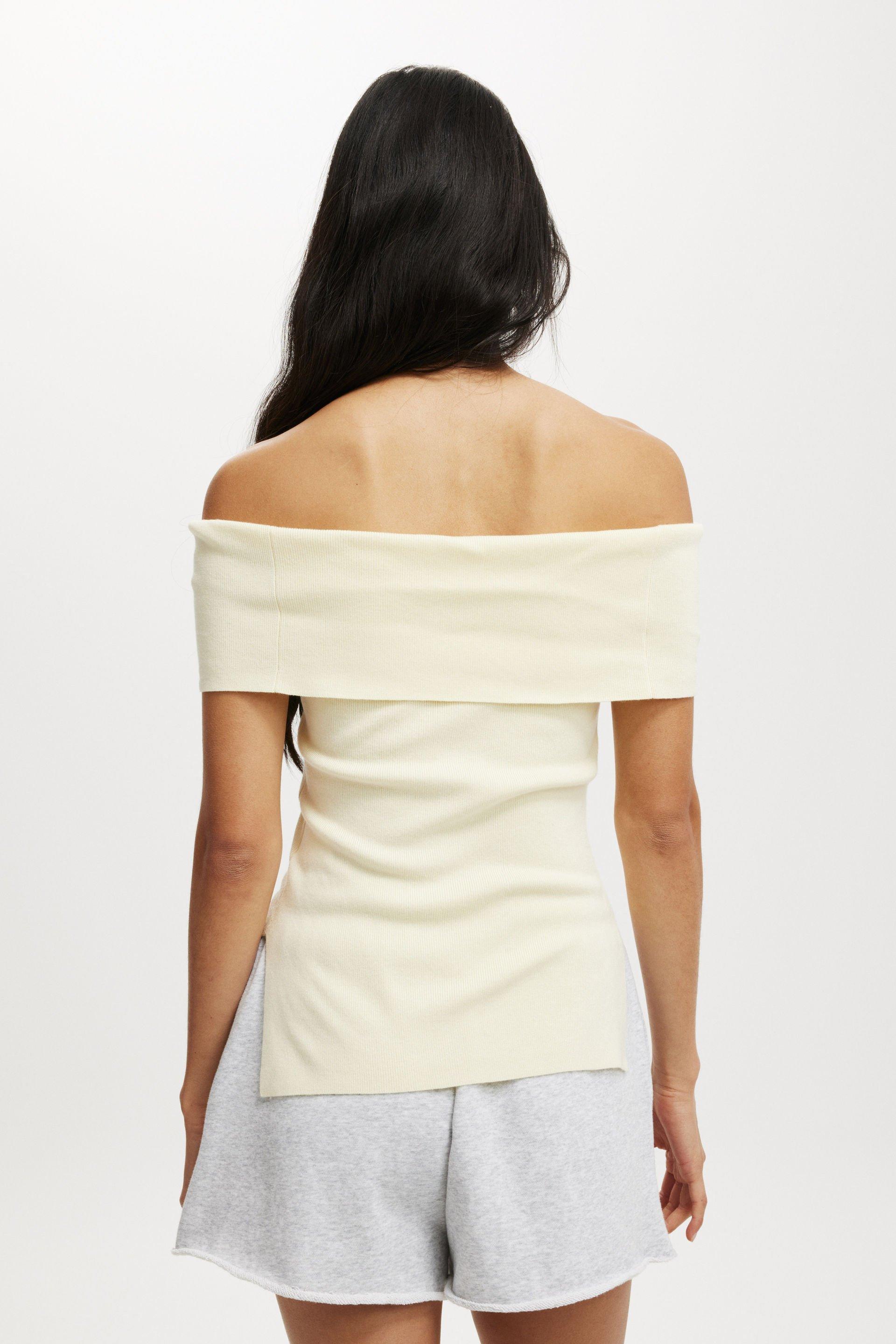 Rita Rib Side Split Off Shoulder Product Image