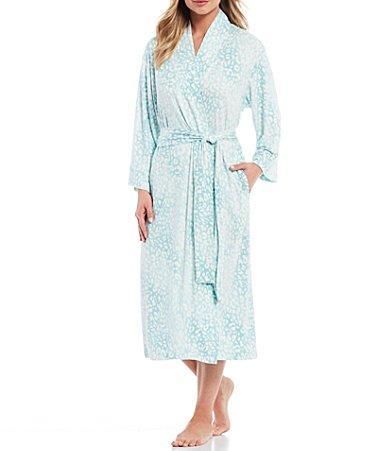 Natori Misty Leopard Print Long Sleeve Knit Robe Product Image