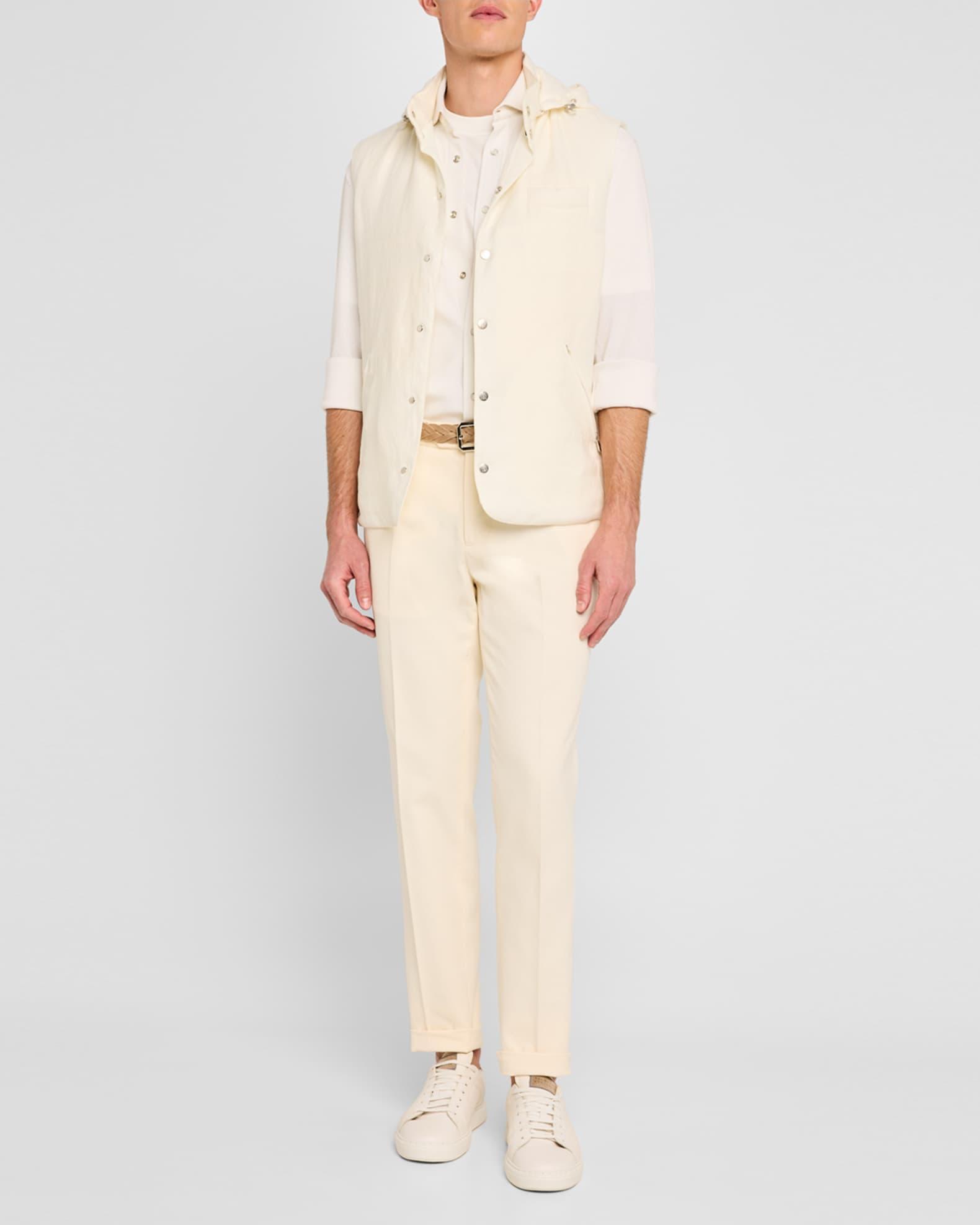 Men's Water-Resistant Snap-Front Vest with Removable Hood Product Image