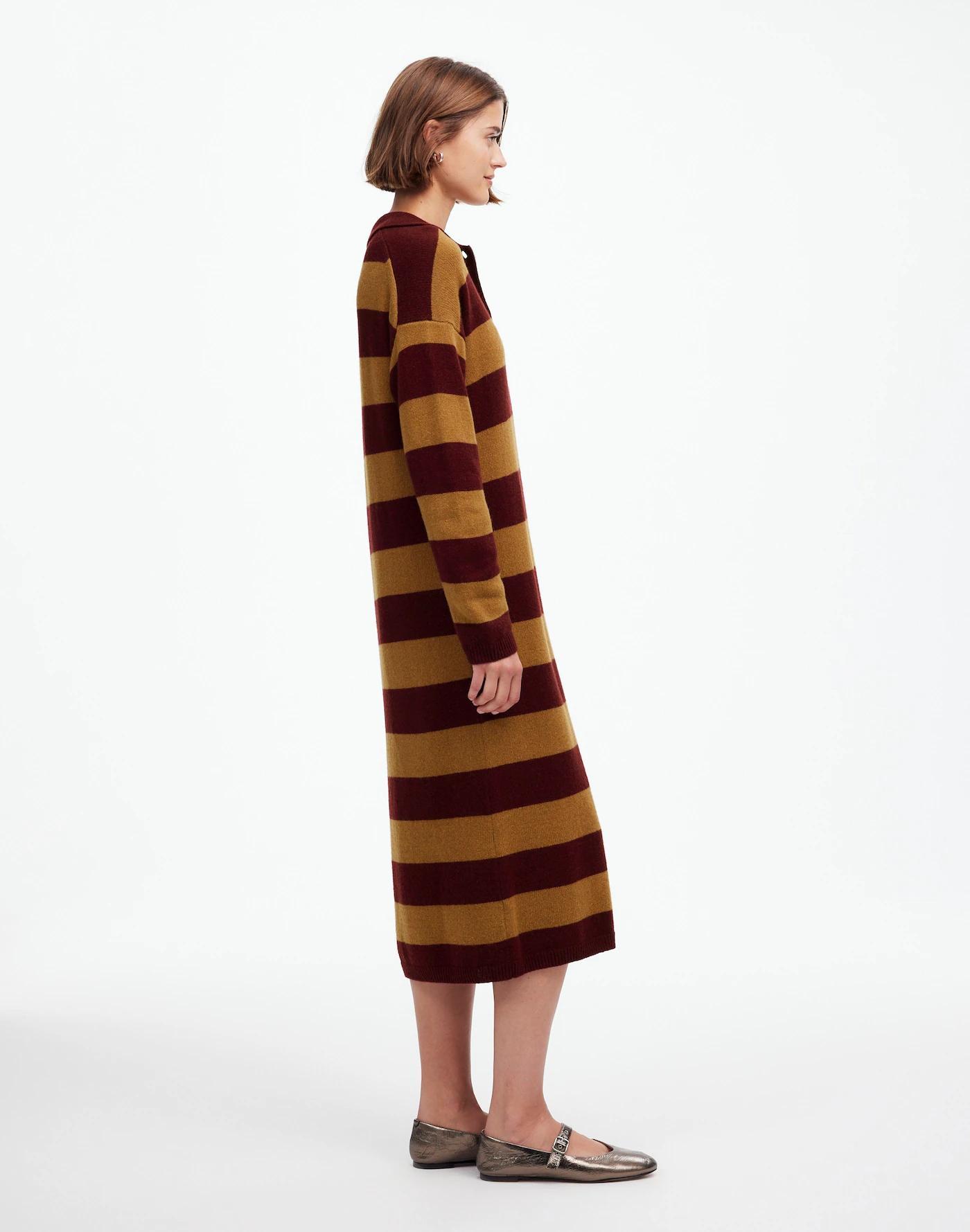 Relaxed Sweater Dress in Stripe Product Image