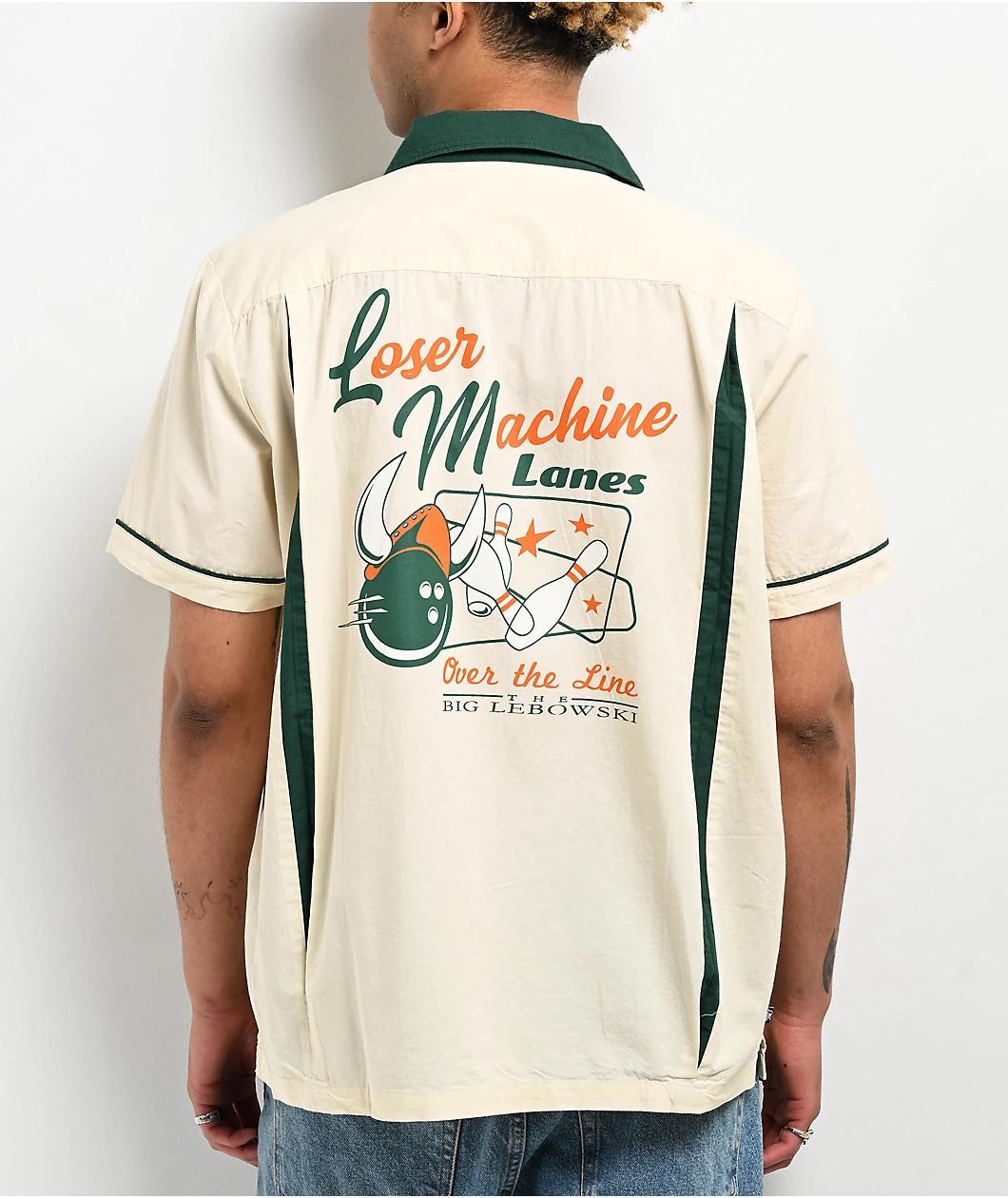 Loser Machine x The Big Lebowski Over The Line Bone & Green Bowling Shirt Product Image