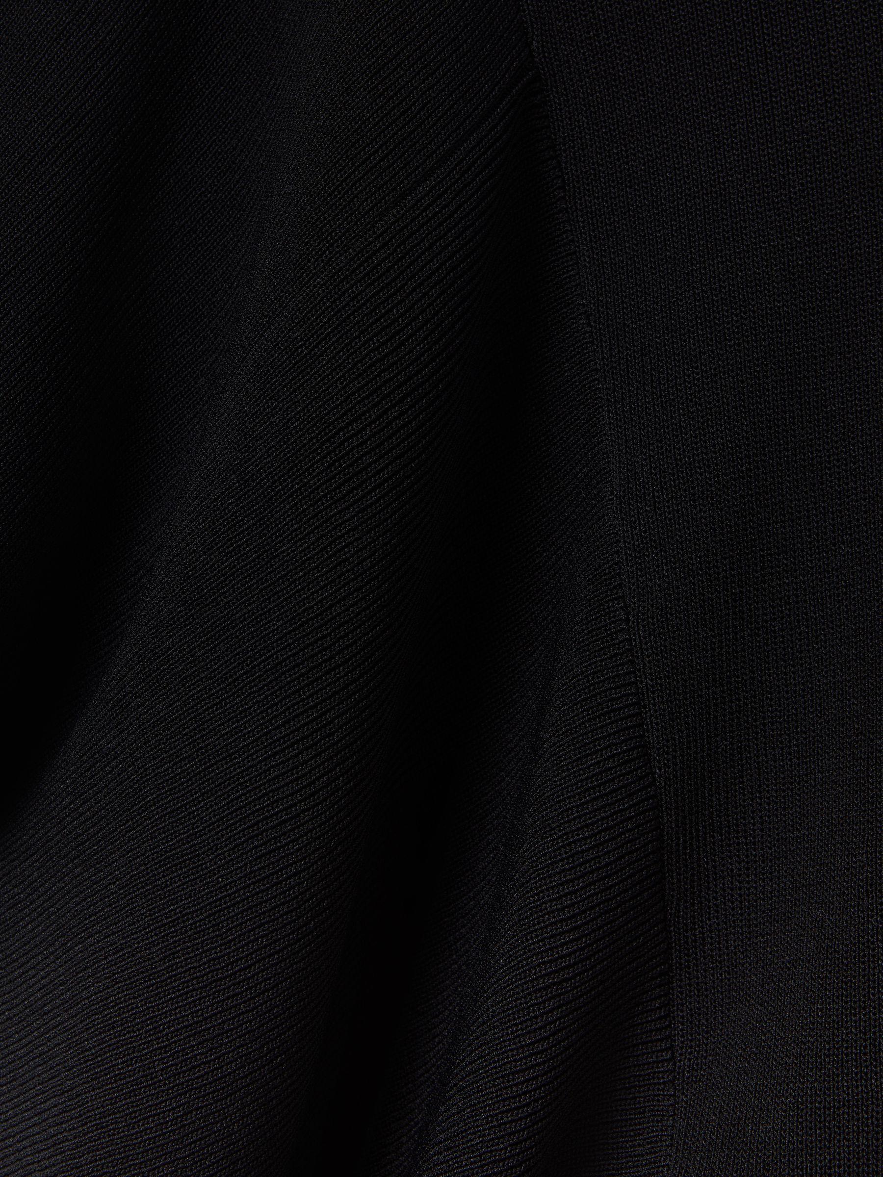 Knitted Cape Sleeve Mini Dress in Black Product Image