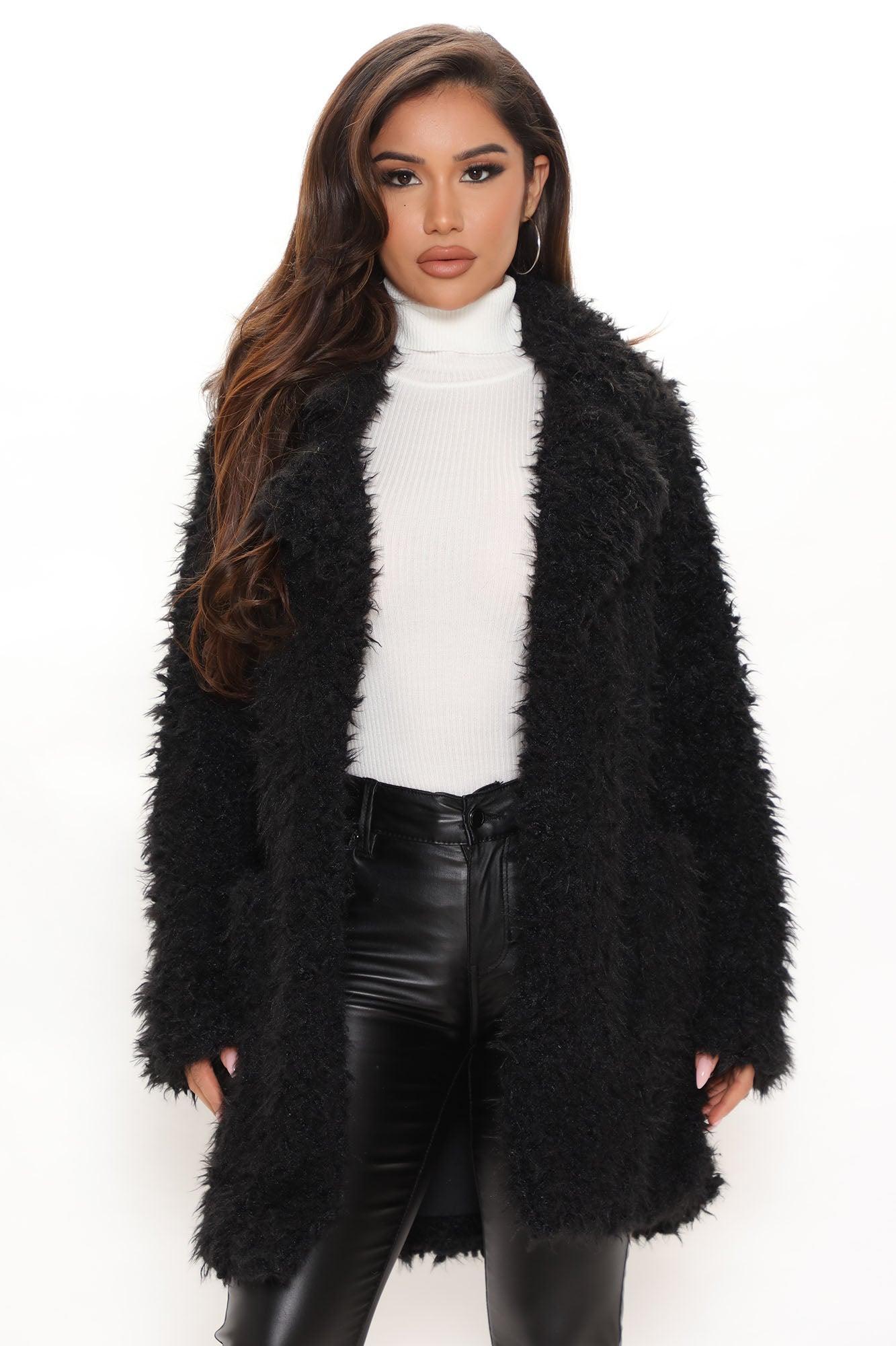 Sugar Daddy Teddy Jacket - Black Product Image