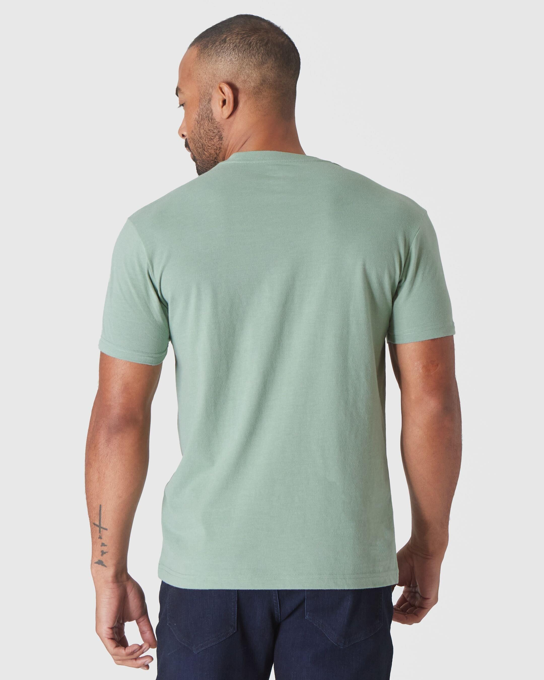 Heather Slate Green Short Sleeve Crew Neck Tee Product Image