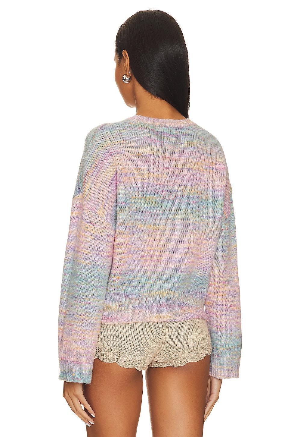 Liyan Space Dye Crew Neck Pullover Sweater 525 Product Image