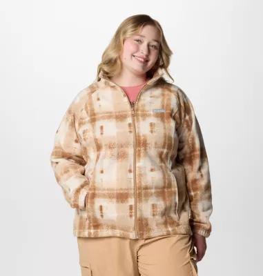 Columbia Womens Benton Springs Printed Full Zip Fleece Jacket - Plus Size- Product Image