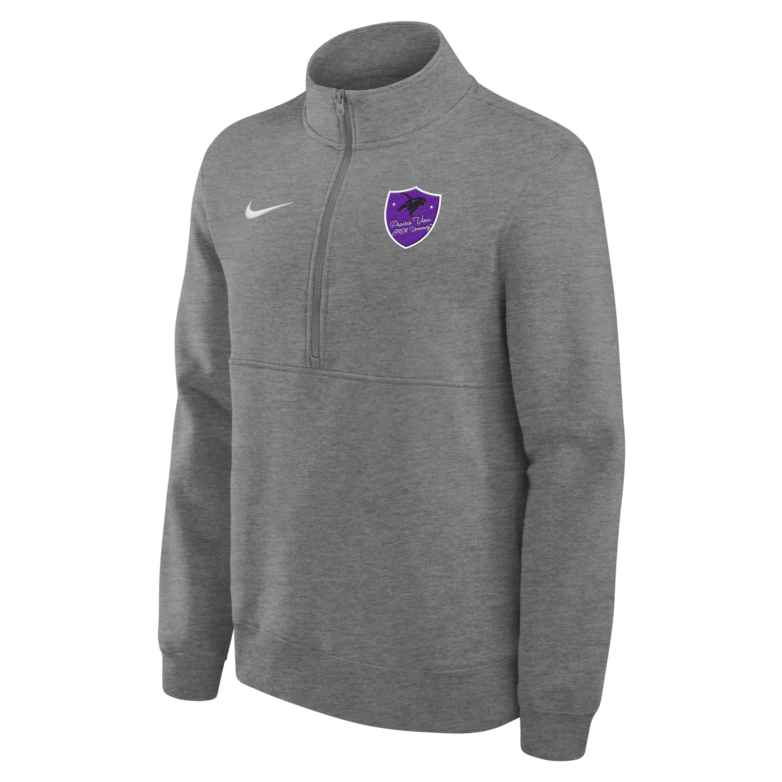 Nike Mens College Club Fleece (Prairie View A&M University) 1/4 Zip Top | M34407PVUN25-DHR Product Image
