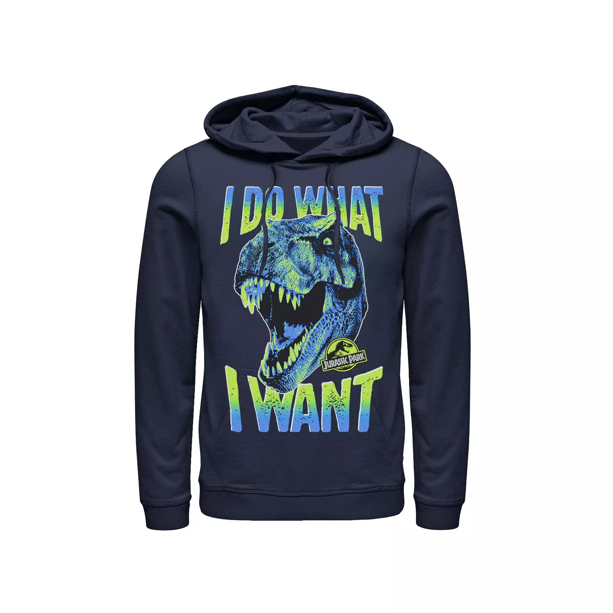 Men's Jurassic Park T-Rex I Do What I Want Graphic Pullover Hoodie,  Product Image