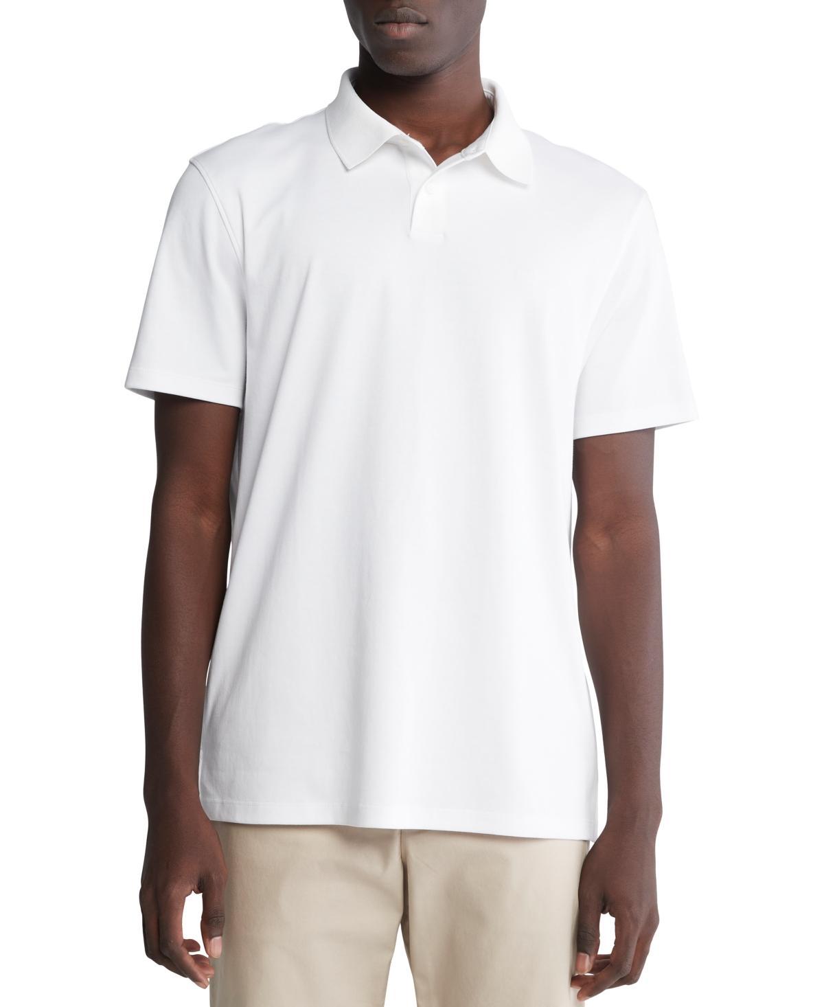 Calvin Klein Mens Supima Cotton Classic Polo Shirt - Blue - M Product Image