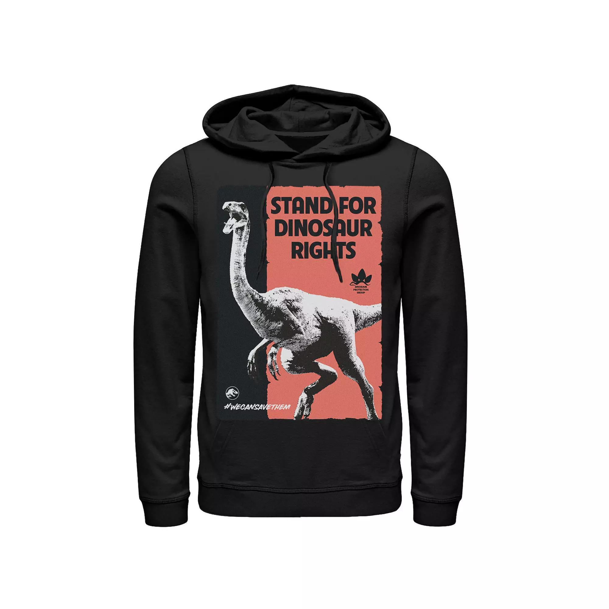 Men's Jurassic World Stand For Dinosaurs Poster Hoodie, Size: XL, Blue Product Image