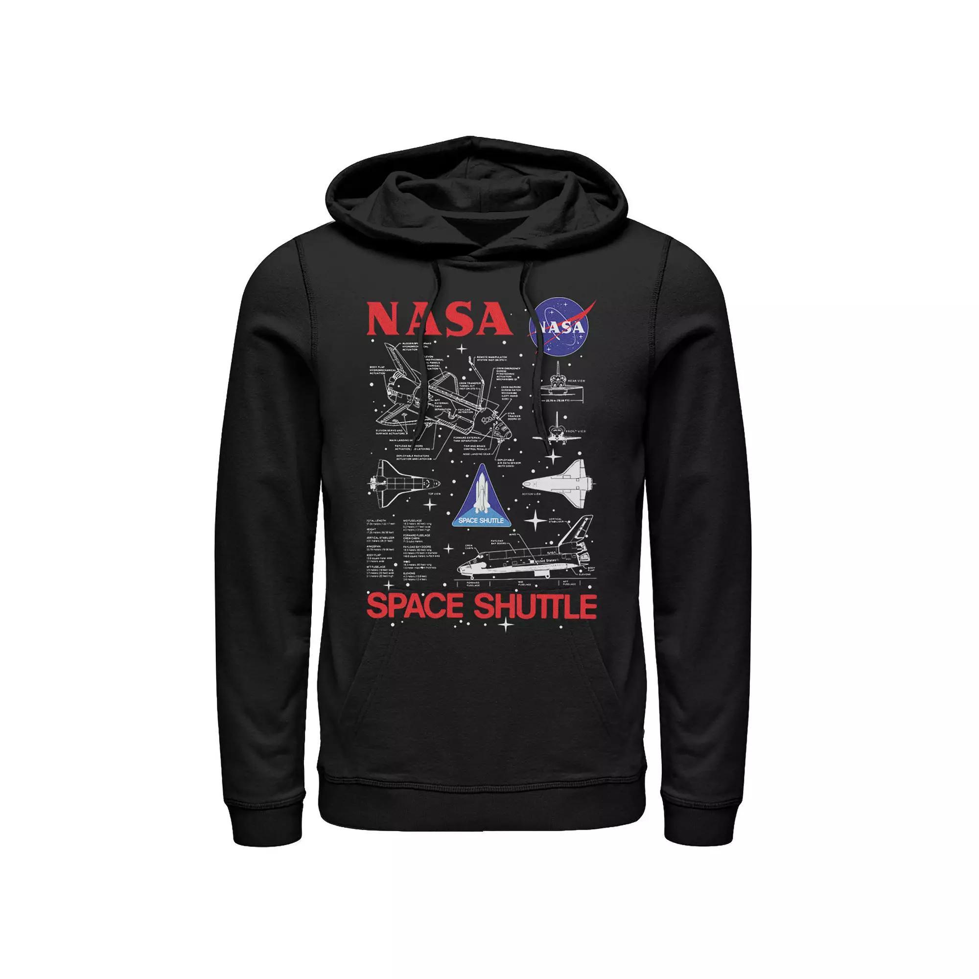 Men's NASA Space Shuttle Schematics Hoodie,  Product Image