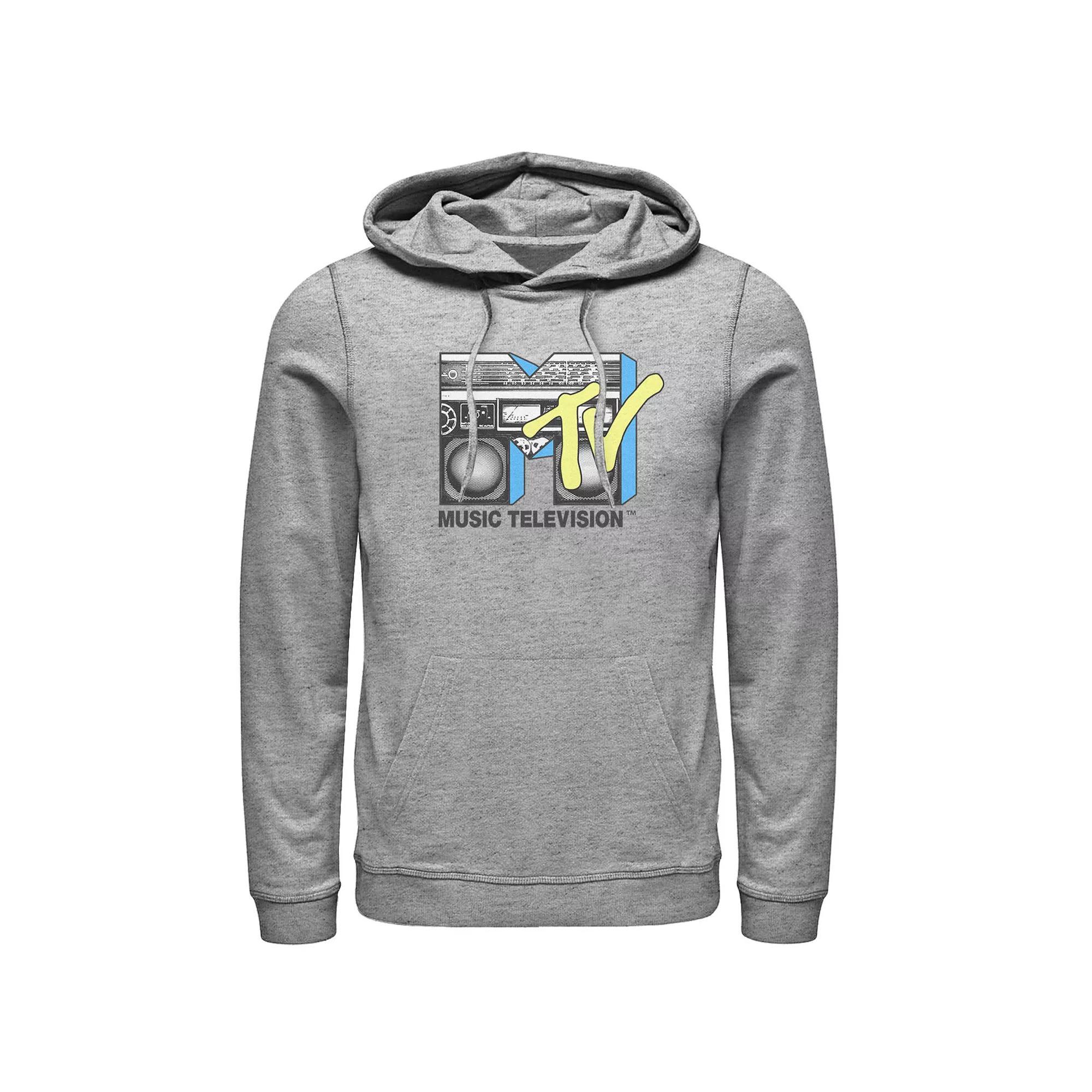 Men's MTV Logo Black And Yellow Boombox Hoodie,  Product Image