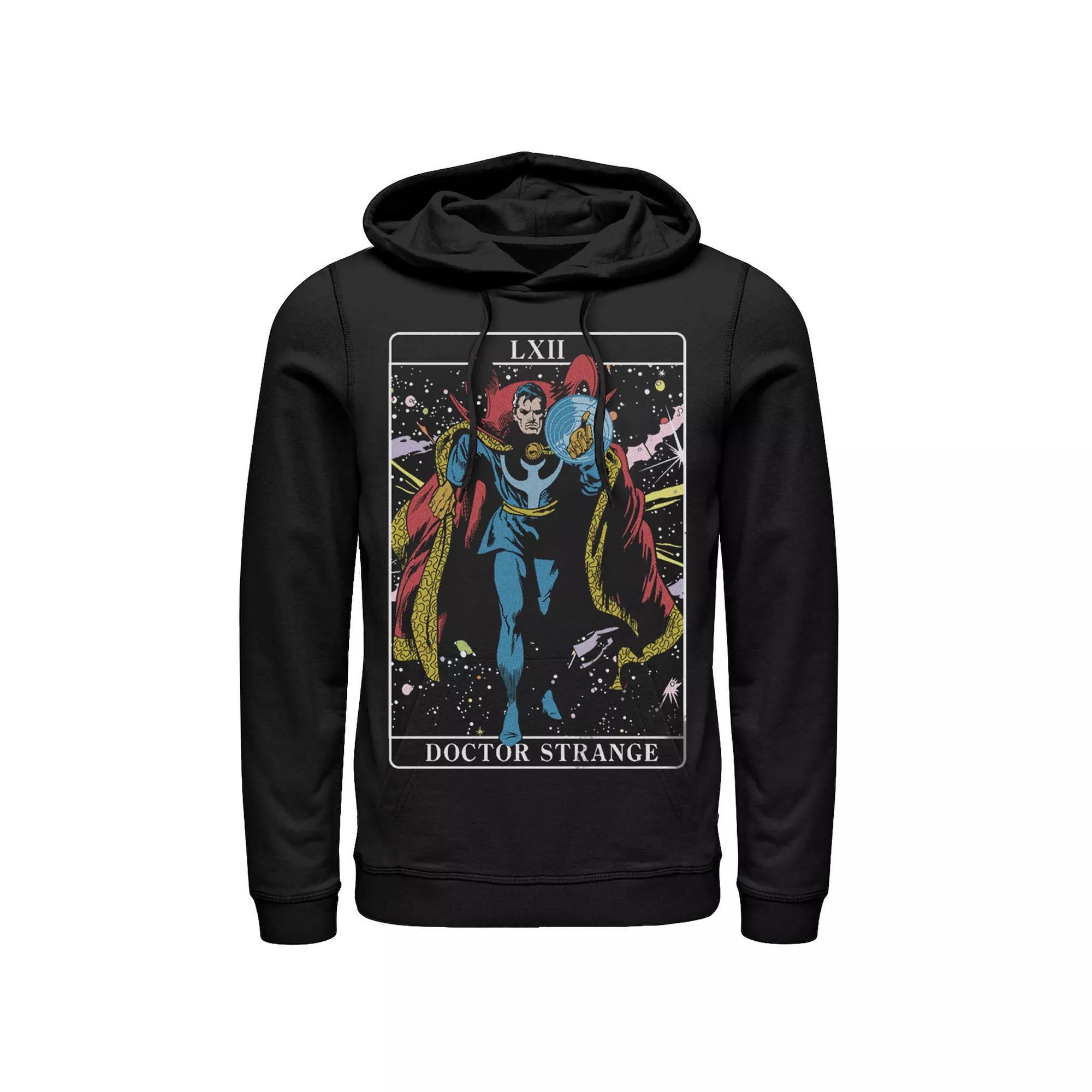 Men's Marvel Doctor Strange Comic Tarot Card Hoodie, Size: Small, Black Product Image