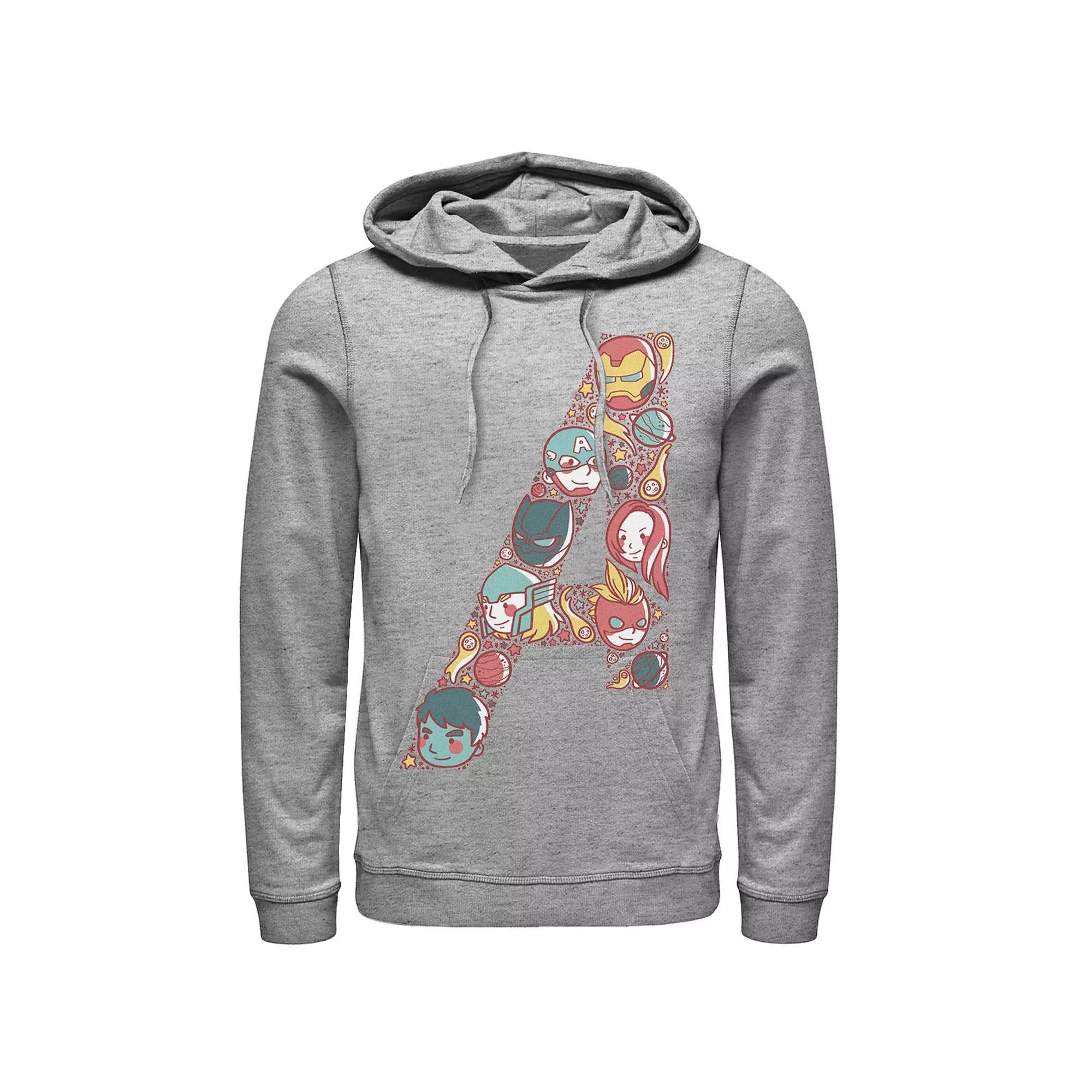 Men's Marvel Avengers Cute Anime Fill Logo Hoodie,  Product Image