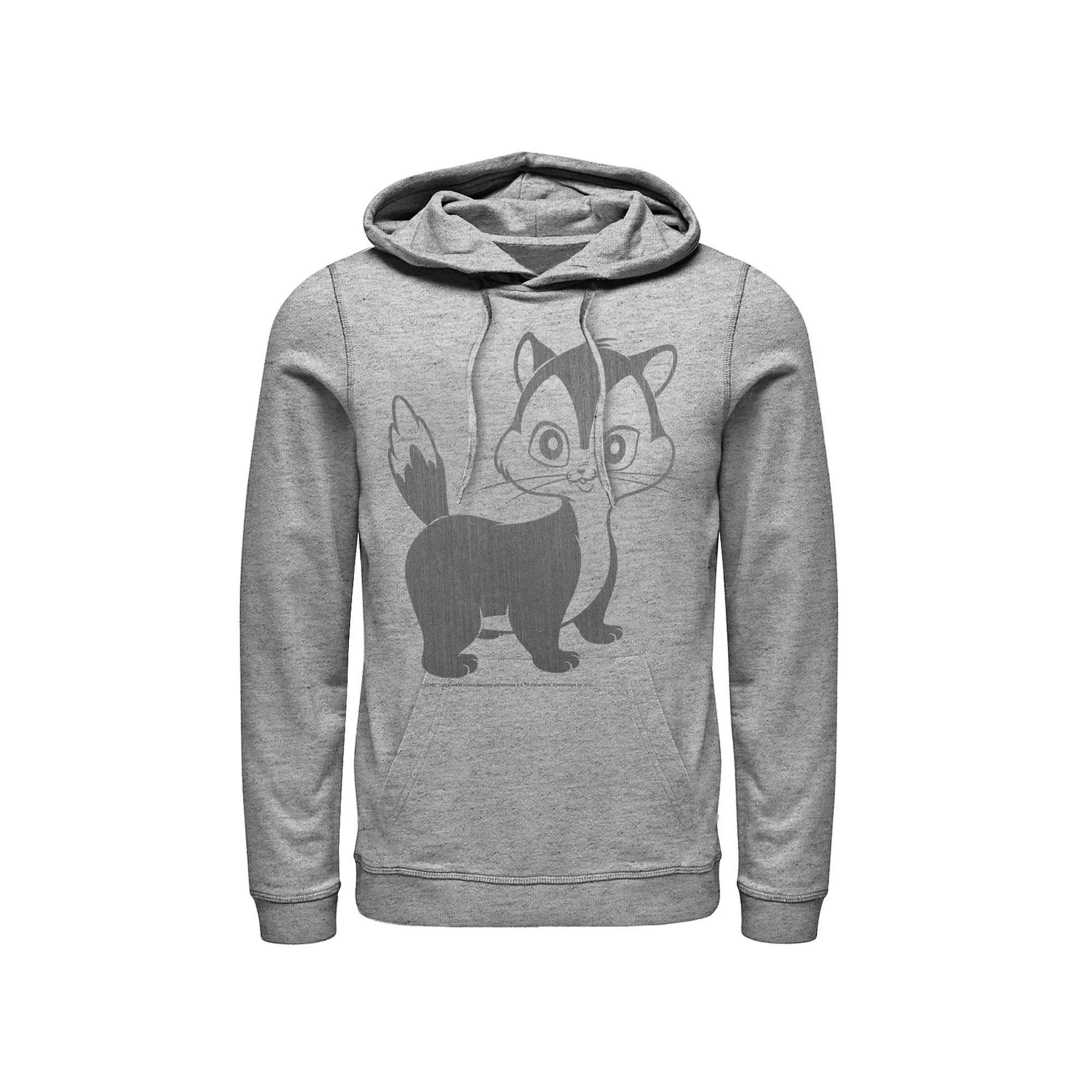 Men's Looney Tunes Pussyfoot Portrait Hoodie, Size: Large, Athletic Grey Product Image