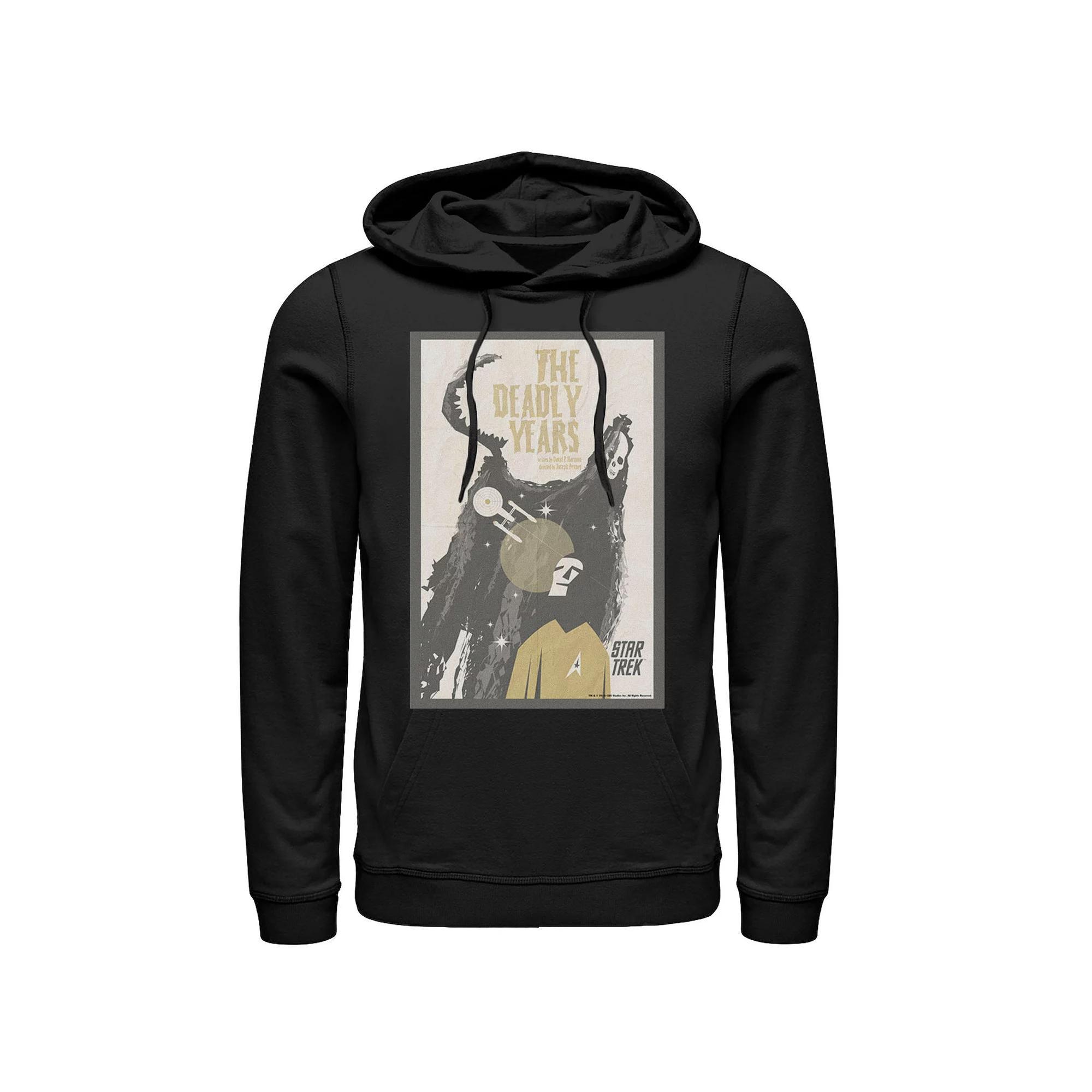 Men's Star Trek The Original Series The Deadly Years Poster Hoodie, Size: Medium, Black Product Image