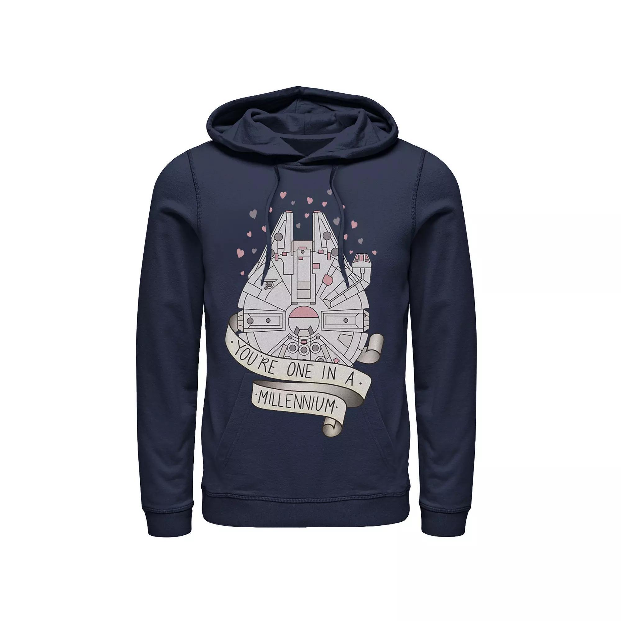 Men's Star Wars Millennium Falcon "You're One In A Millennium" Hoodie, Size: XXL, Blue Product Image