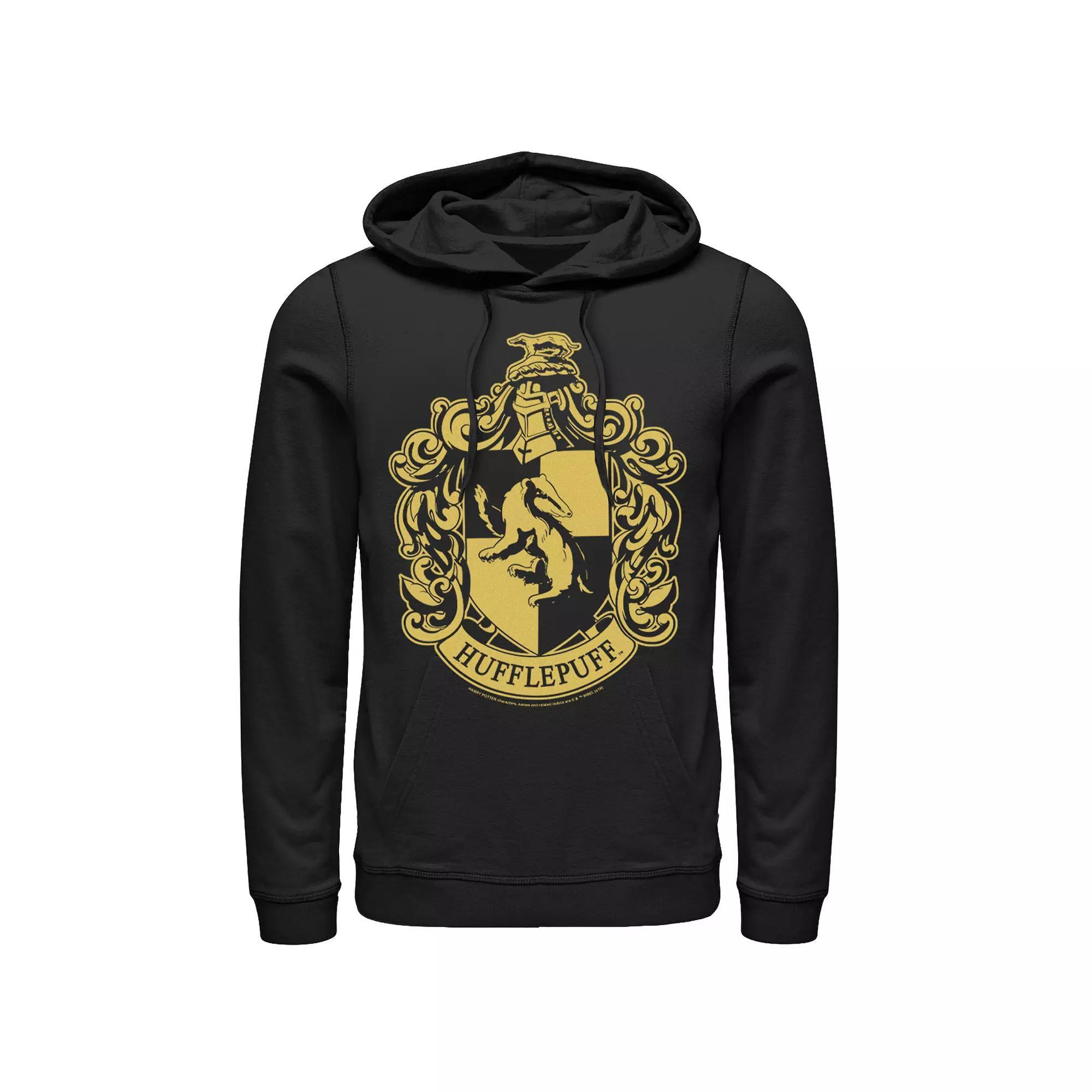 Men's Harry Potter Hufflepuff House Crest Pullover Hoodie, Size: Medium, Black Product Image