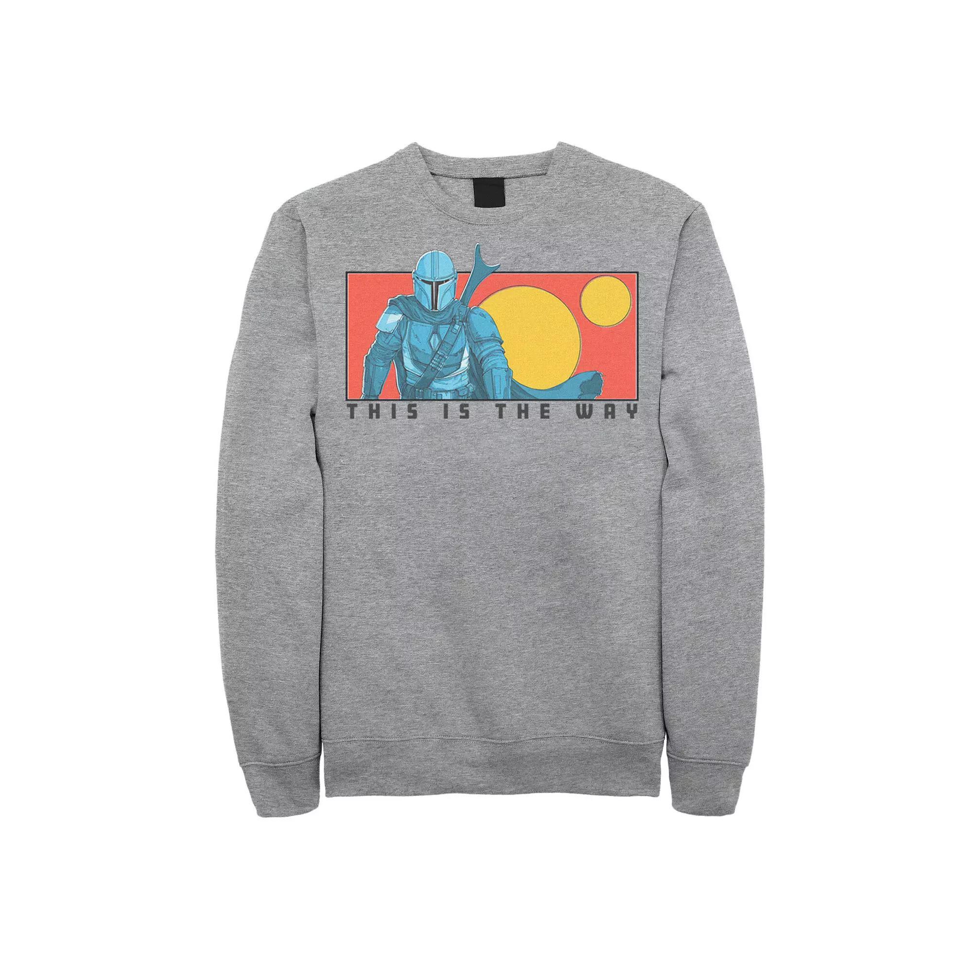 Men's Star Wars The Mandalorian This Is The Way Cartoon Panel Sweatshirt,  Product Image