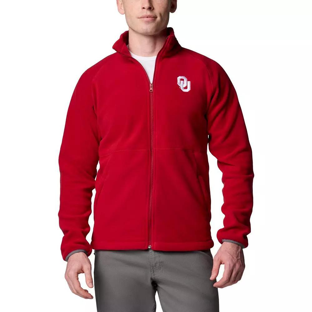 Men's Columbia Crimson Oklahoma Sooners Flanker IV Fleece Raglan Full-Zip Jacket,  Product Image