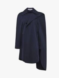 ASYMMETRIC CAPE TRENCH COAT in blue | JW Anderson US  Product Image