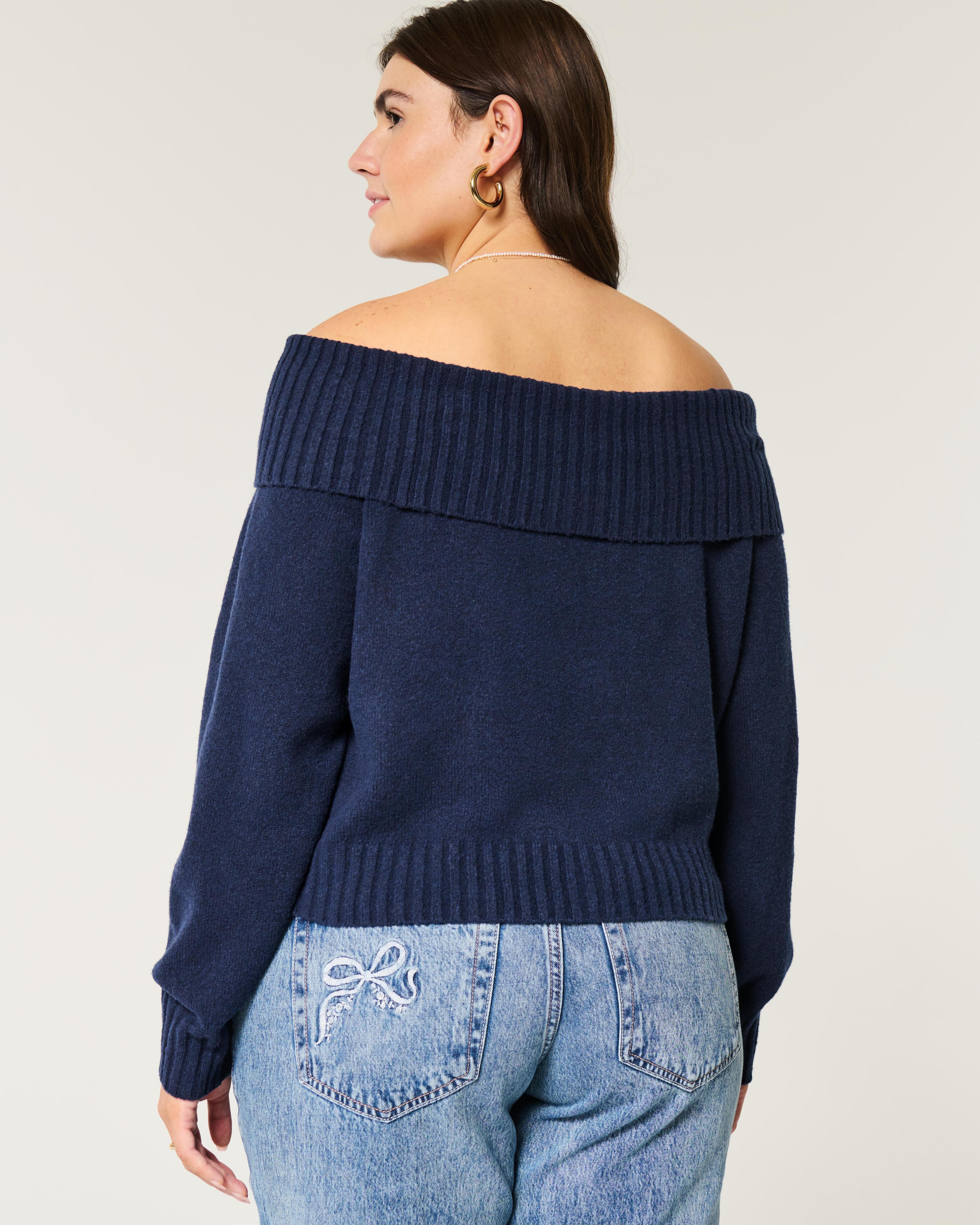 Hollister Comfy Cloud Off-the-Shoulder Sweater Product Image