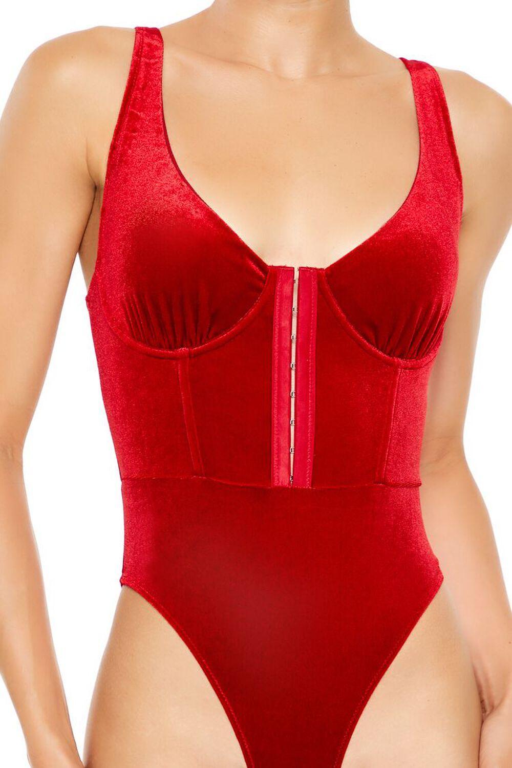 Velvet Bustier Lingerie Bodysuit | Forever 21 Product Image