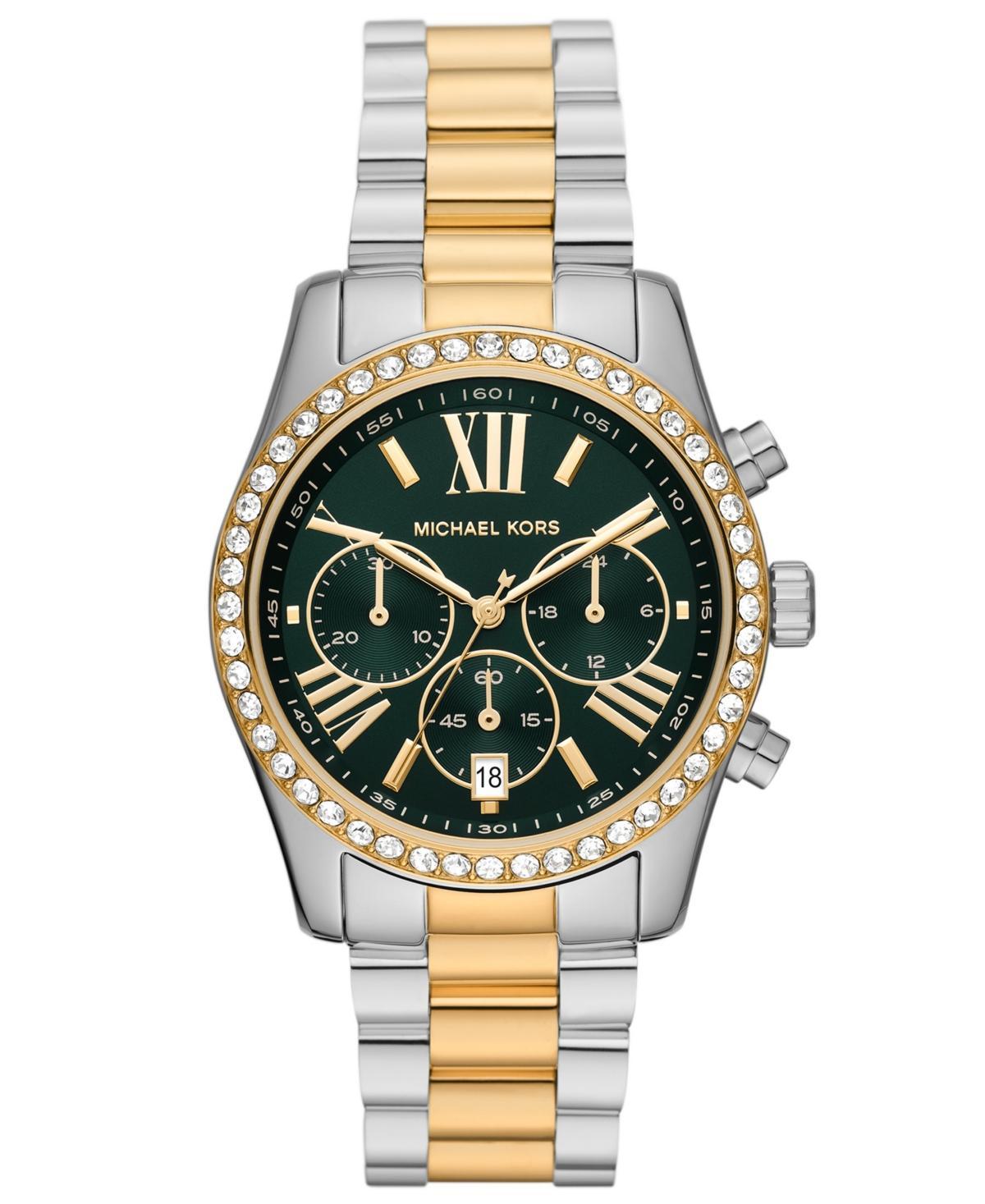 Oversized Lexington Pavé Two-Tone Watch Product Image