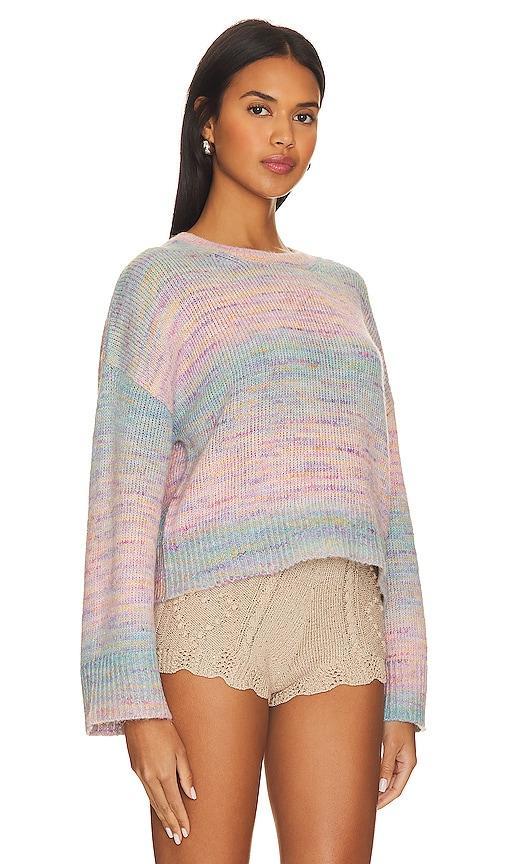 Liyan Space Dye Crew Neck Pullover Sweater 525 Product Image