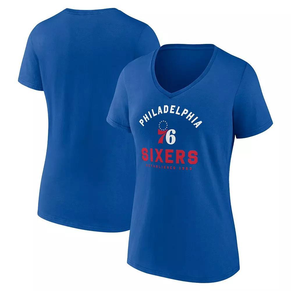 Women's Fanatics Navy St. Louis Blues Authentic Pro Core Primary V-Neck T-Shirt,  Product Image