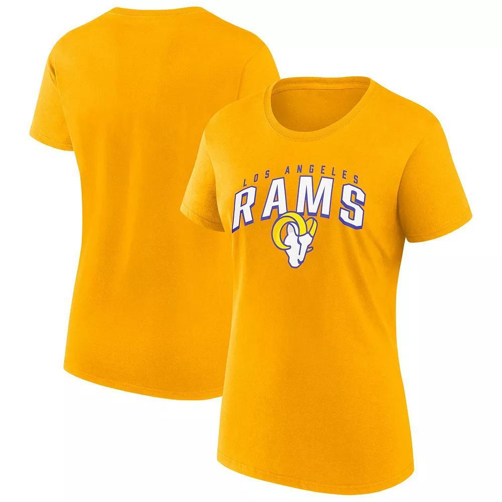 Women's Fanatics  Gold Los Angeles Rams Team T-Shirt, Size: 3XL Product Image