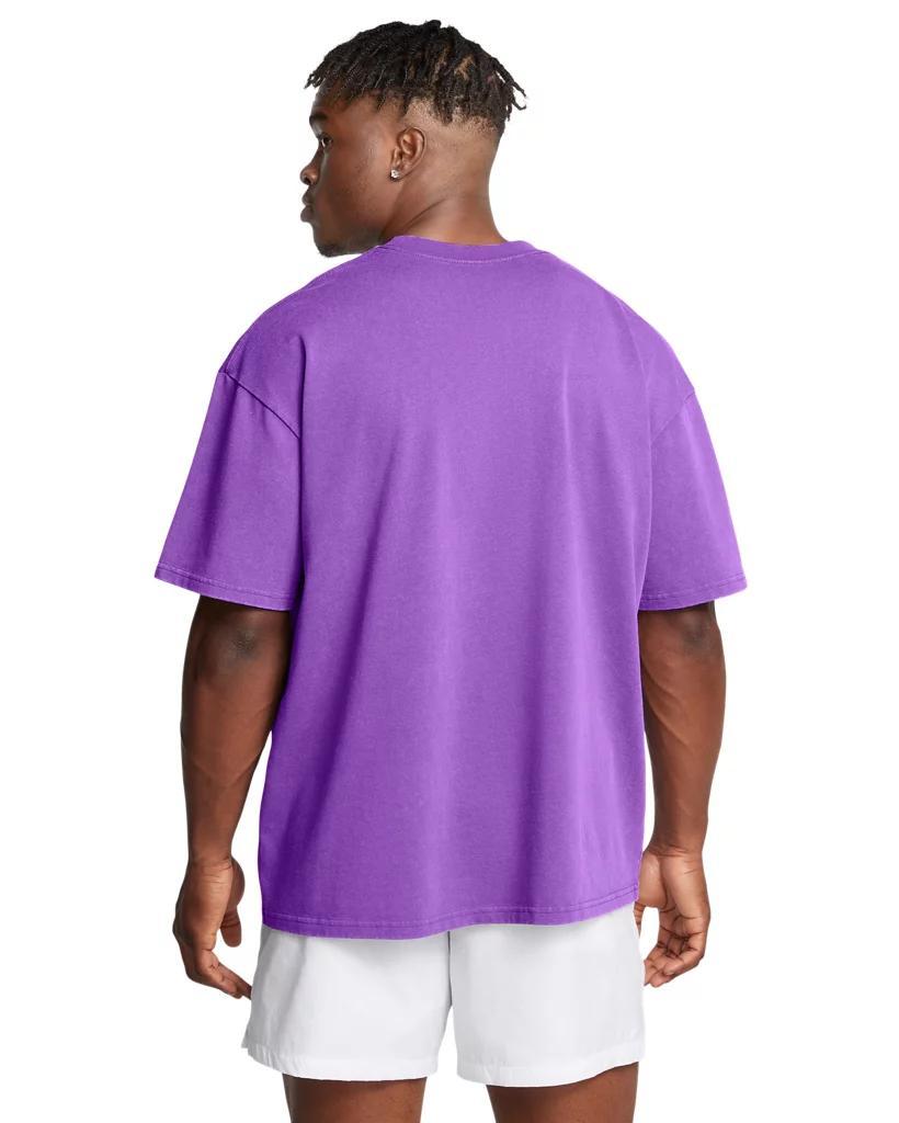 Men's UA Heavyweight Oversized Logo Wash Short Sleeve Product Image