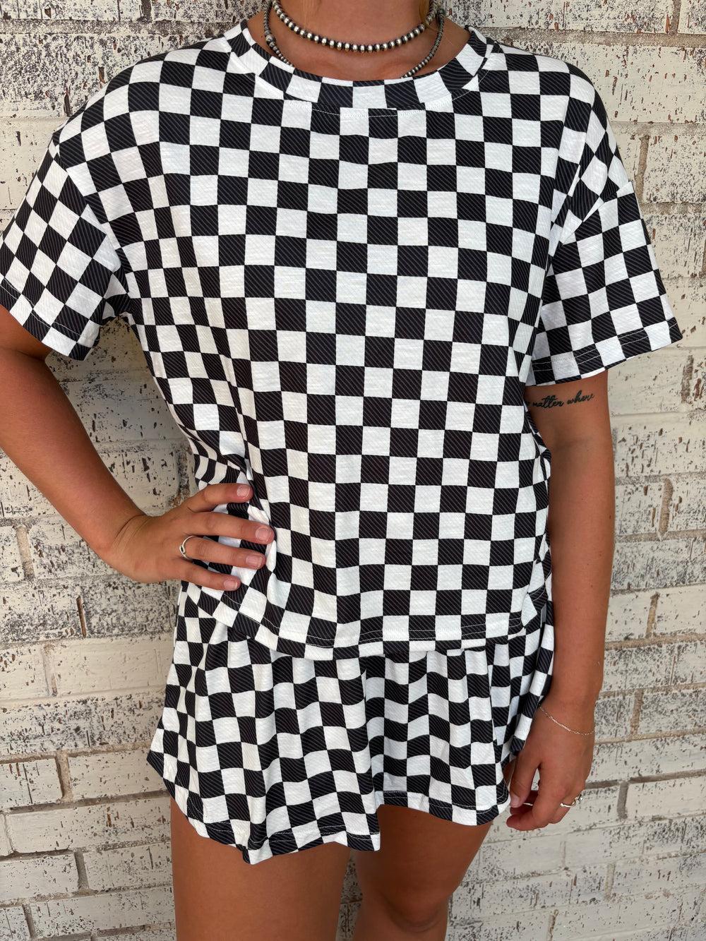 Check Please Skort Set Product Image