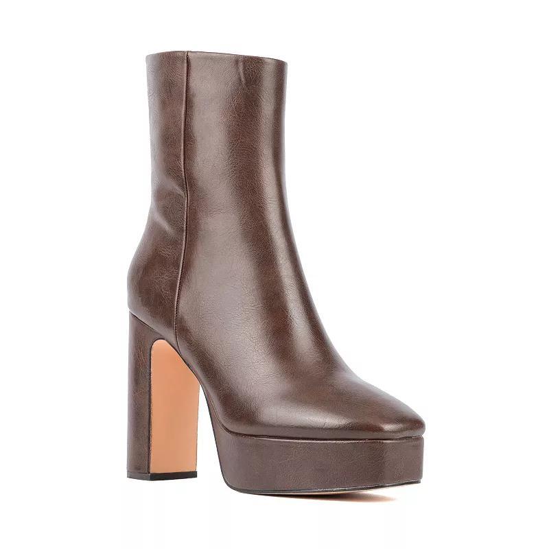 New York & Company Raylyn Womens Ankle Boots Brown Product Image