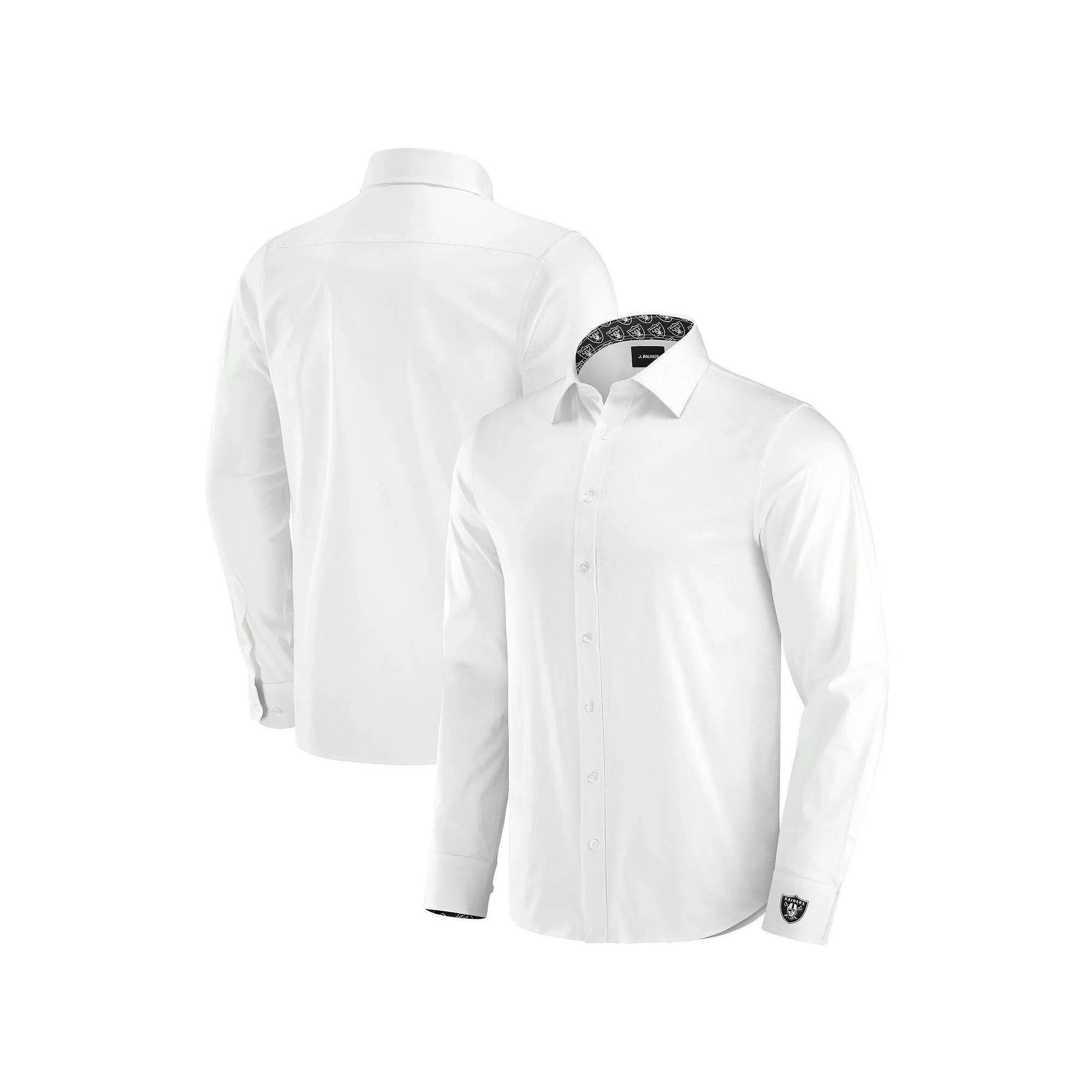 Men's J. Palmer White Philadelphia Eagles Man-In-Motion Long Sleeve Button-Up Dress Shirt, Size: Small Product Image