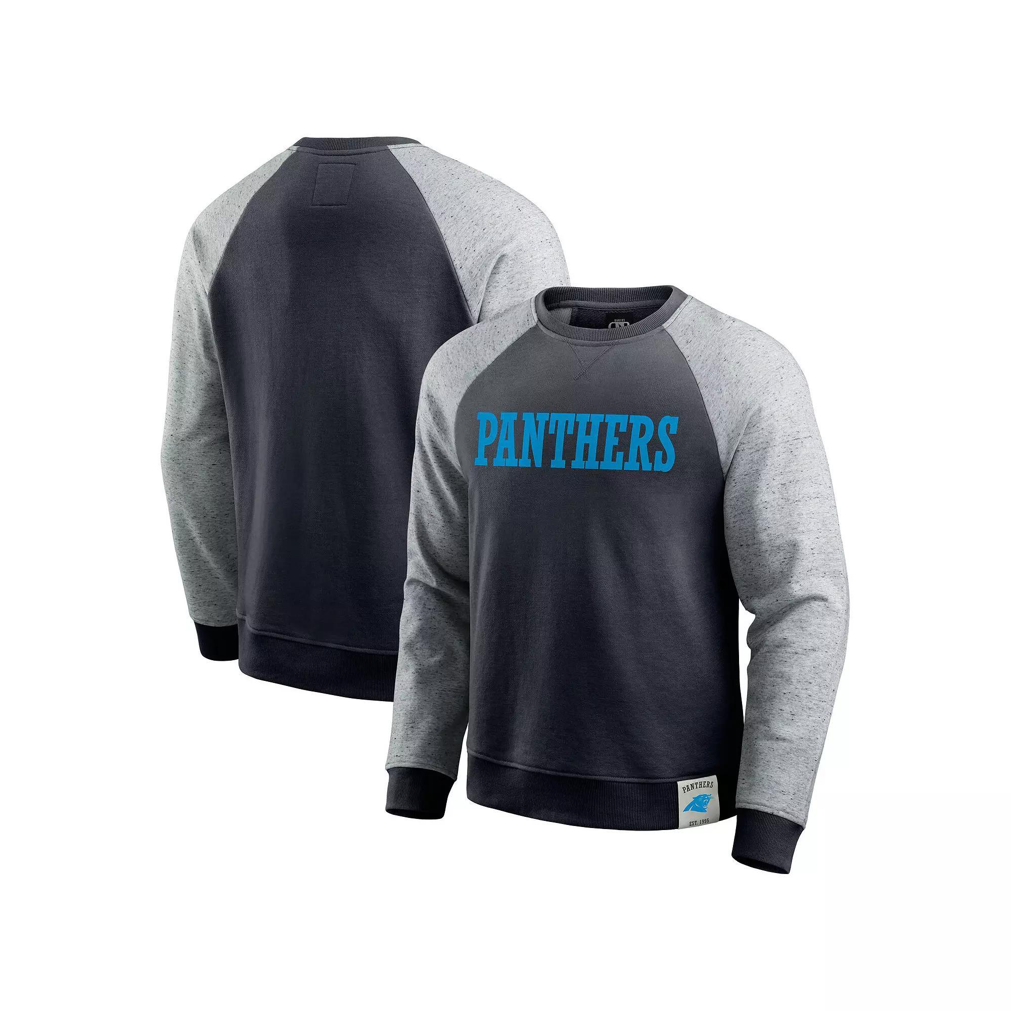 Men's Darius Rucker Collection by Fanatics Brown/Heather Gray Cleveland Browns Colorblock Pullover Sweatshirt,  Product Image