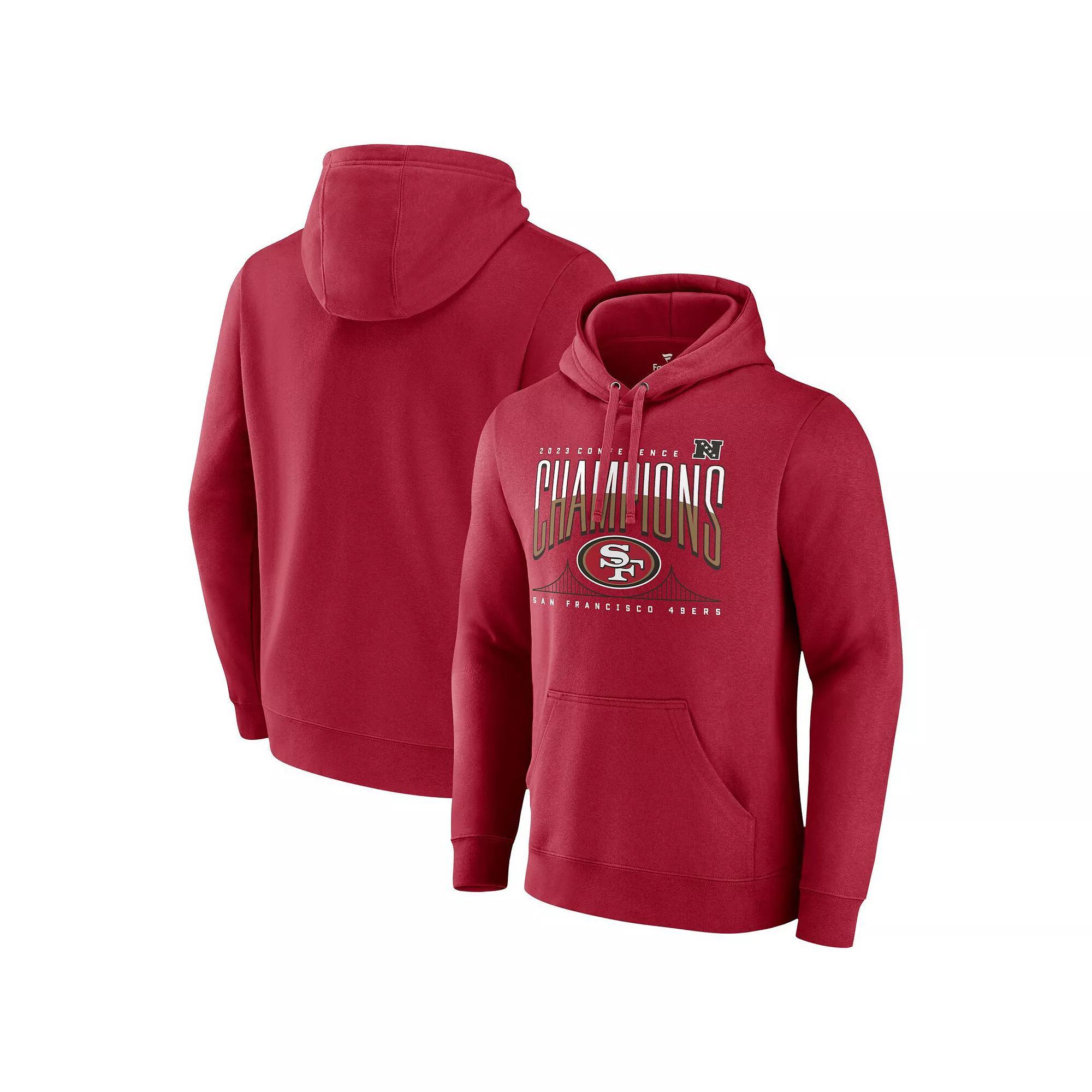 Men's Fanatics Branded  Scarlet San Francisco 49ers 2023 NFC Champions Hometown Pullover Hoodie, Size: 4XL, Red Product Image